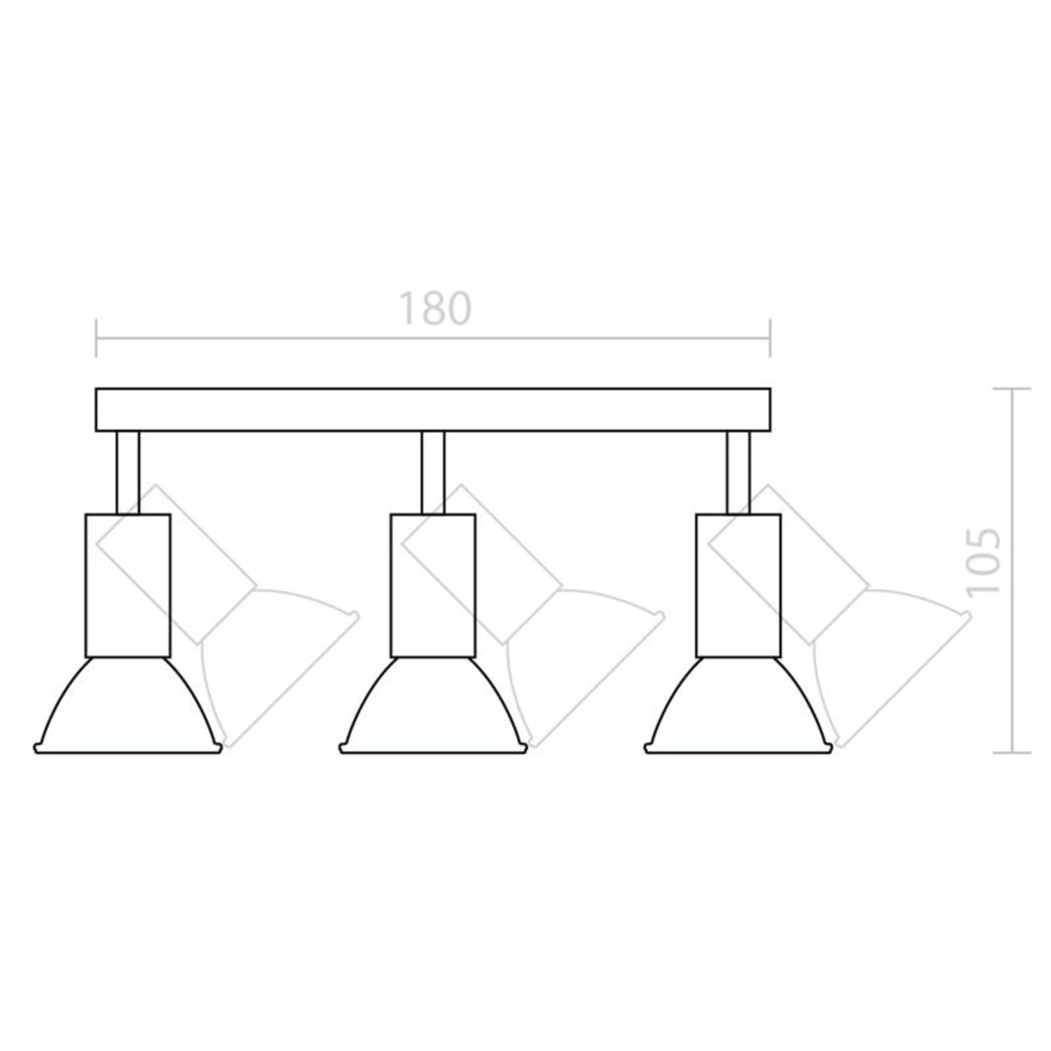 Kvalfoss 3, 3 x 3 W, 250 lm, pontlámpa, LED, forgatható, dönthető, króm, A+ osztály 