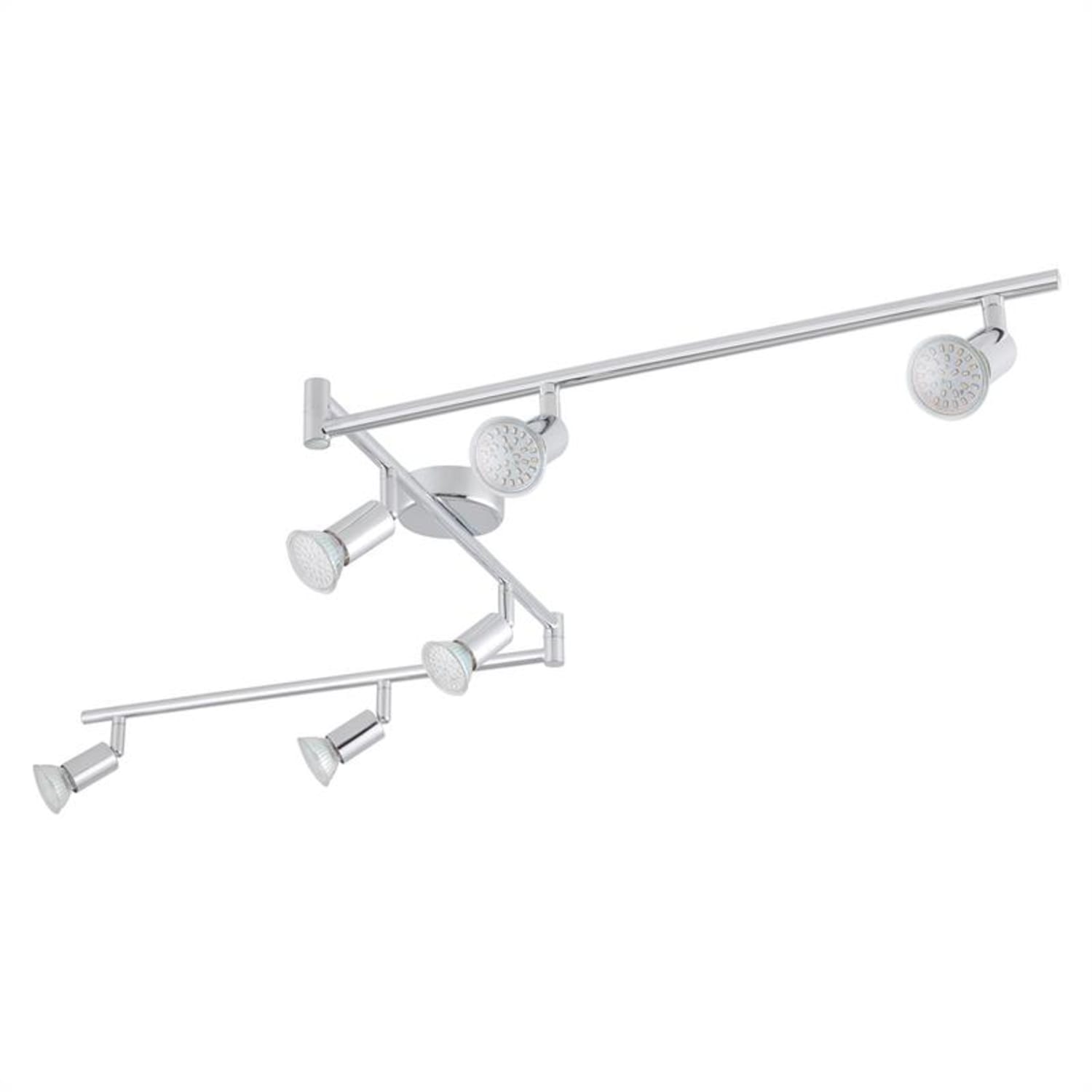 Välbe, 6 x 3 W, 250 lm, pontlámpa, LED, forgatható, dönthető, króm 