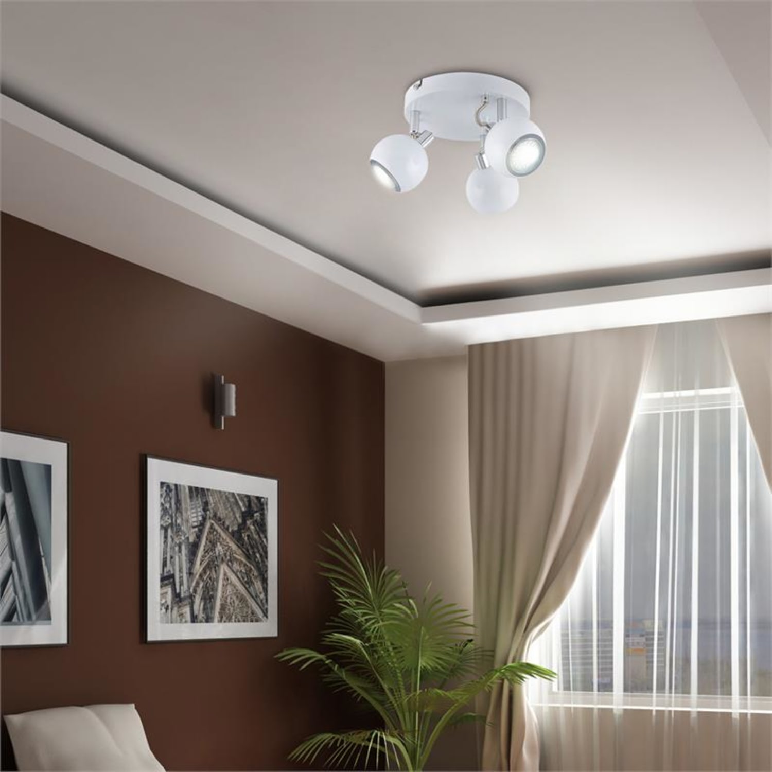 Mogren 3, 3x3W, fehér, LED pontlámpa, 750 lumen, A energetikai osztály 