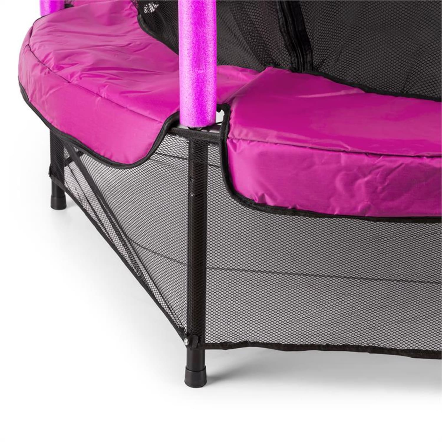 Rocketkid trampolina Ø140cm siatka zabezpieczająca zawieszenie Bungee od 3 roku życia Pink