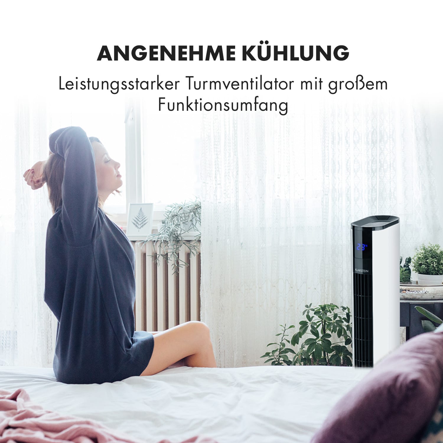 Skyscraper 3G Turmventilator 48W 1.633 m³/h Fernbedienung Weiß