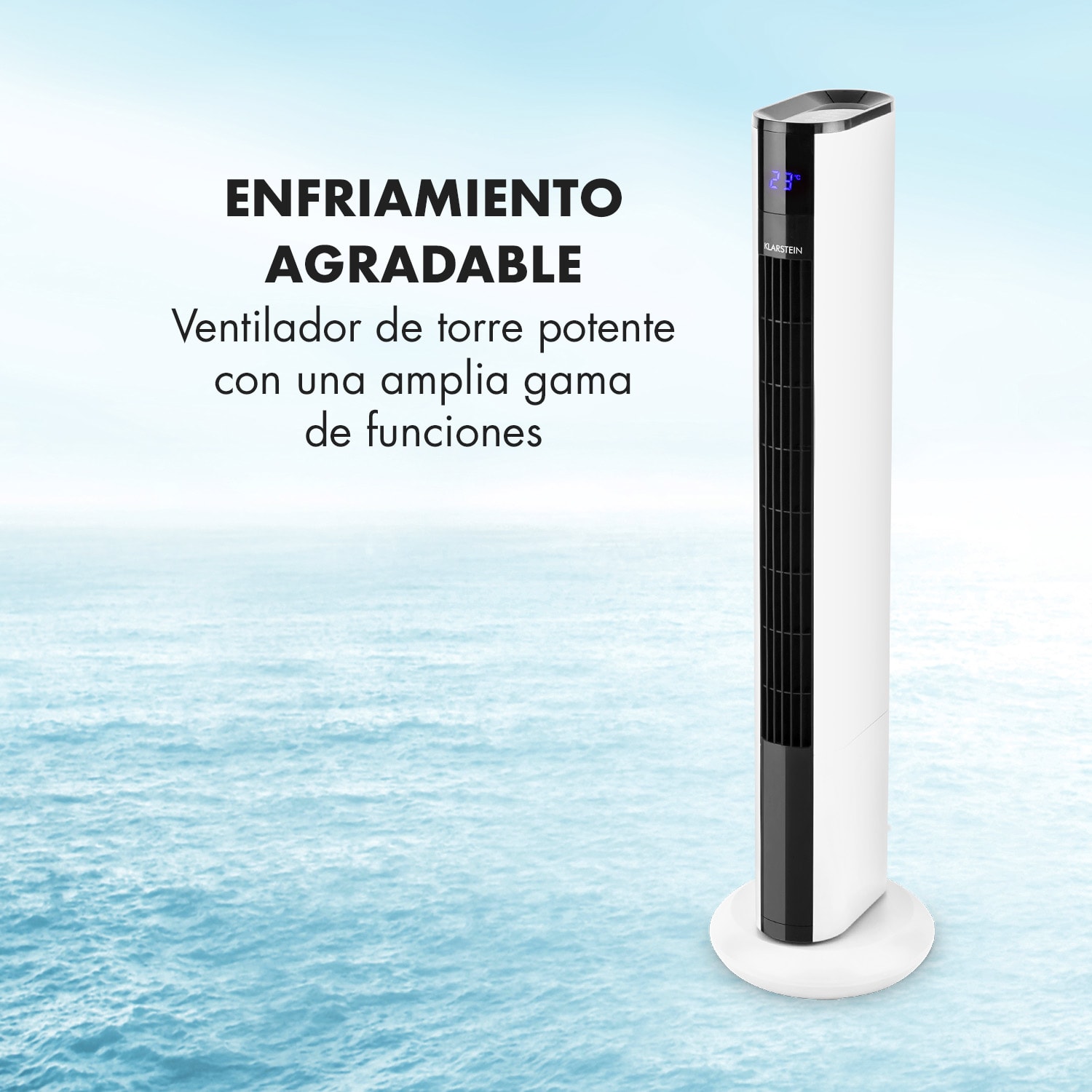 Skyscraper 3G ventilador de torre 48W caudal de aire 1.633 m³/h mando a distancia  Blanco