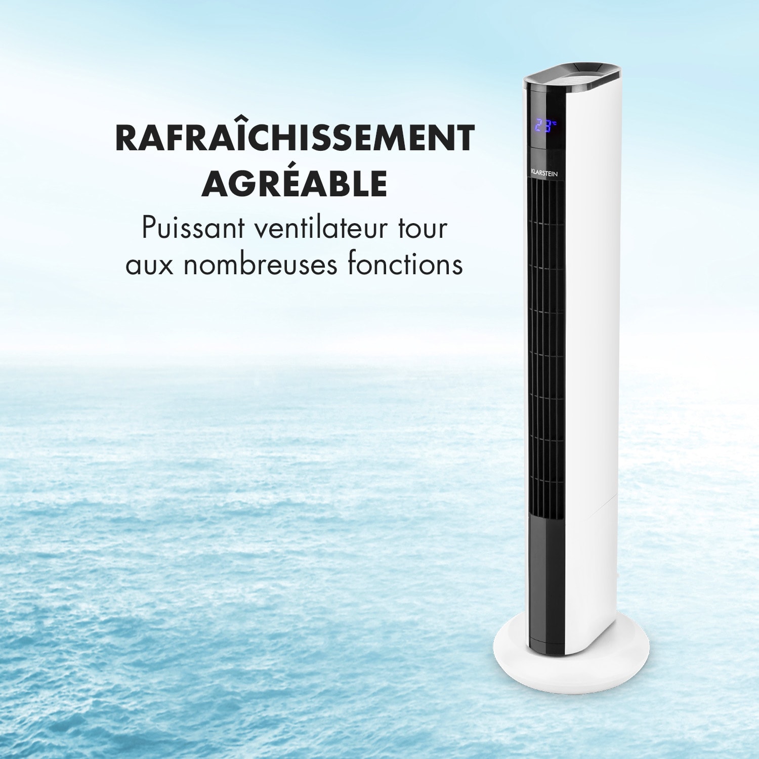 Skyscraper 3G Ventilateur tour 48W Débit d'air 1633 m³/h Télécommande  Blanc