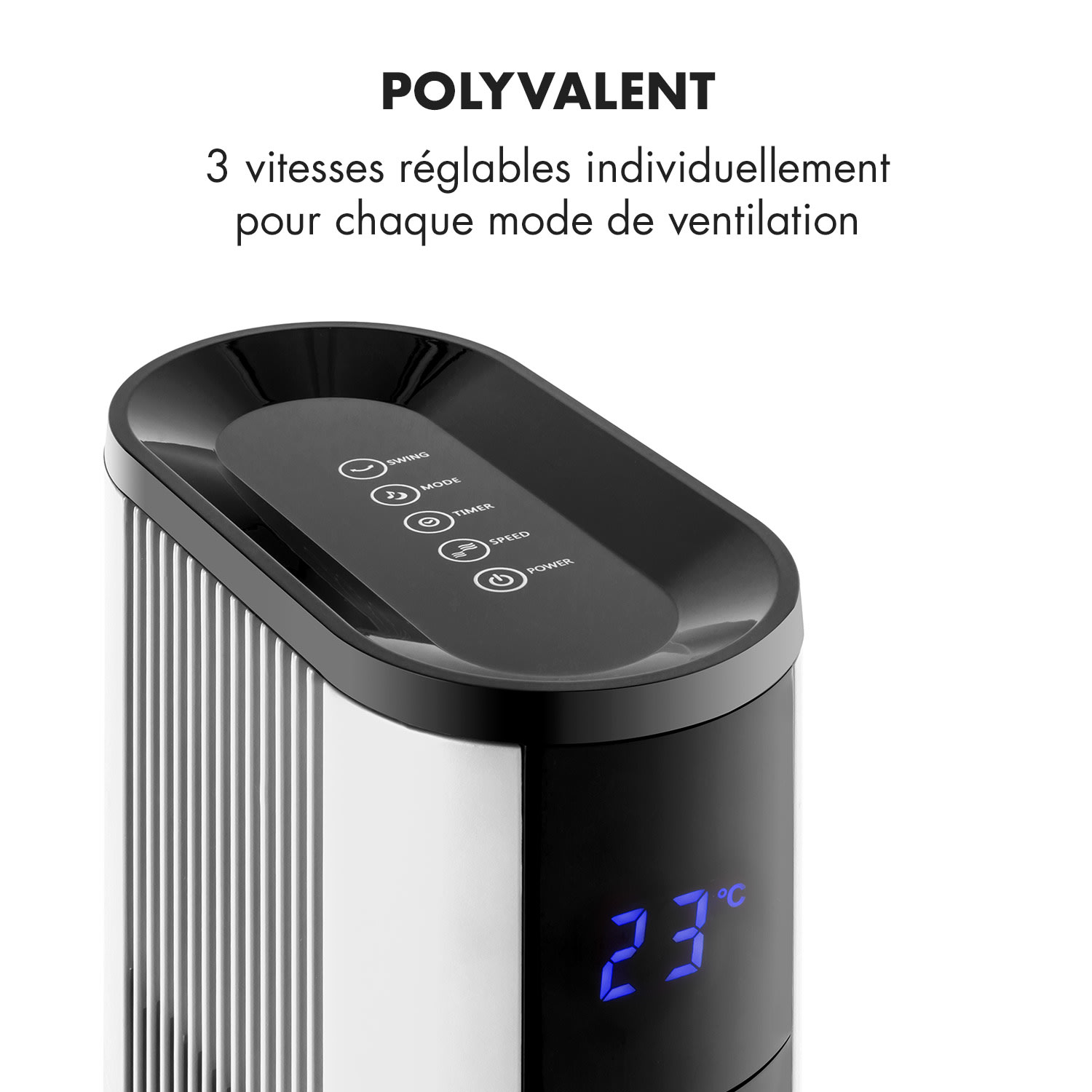 Skyscraper 3G Ventilateur tour 48W Débit d'air 1633 m³/h Télécommande  Blanc