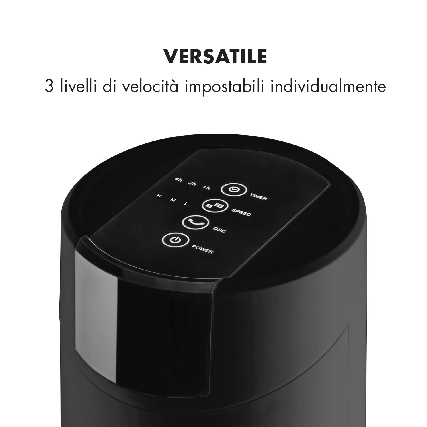 Skyscraper 2G Ventilatore A Colonna 40W Aroma Telecomando Nero Nero