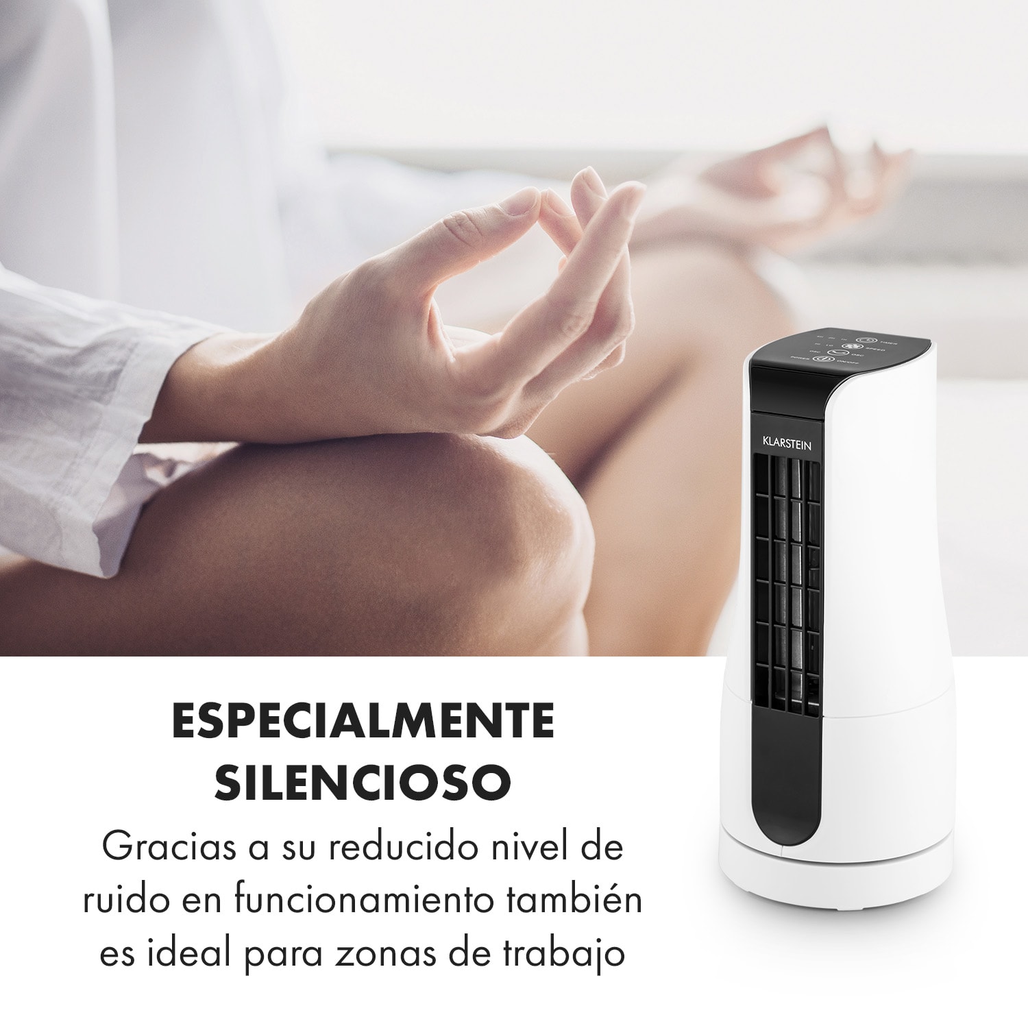 Skyscraper Office Ventilador de mesa Ventilador torre 16W Táctil blanco Blanco