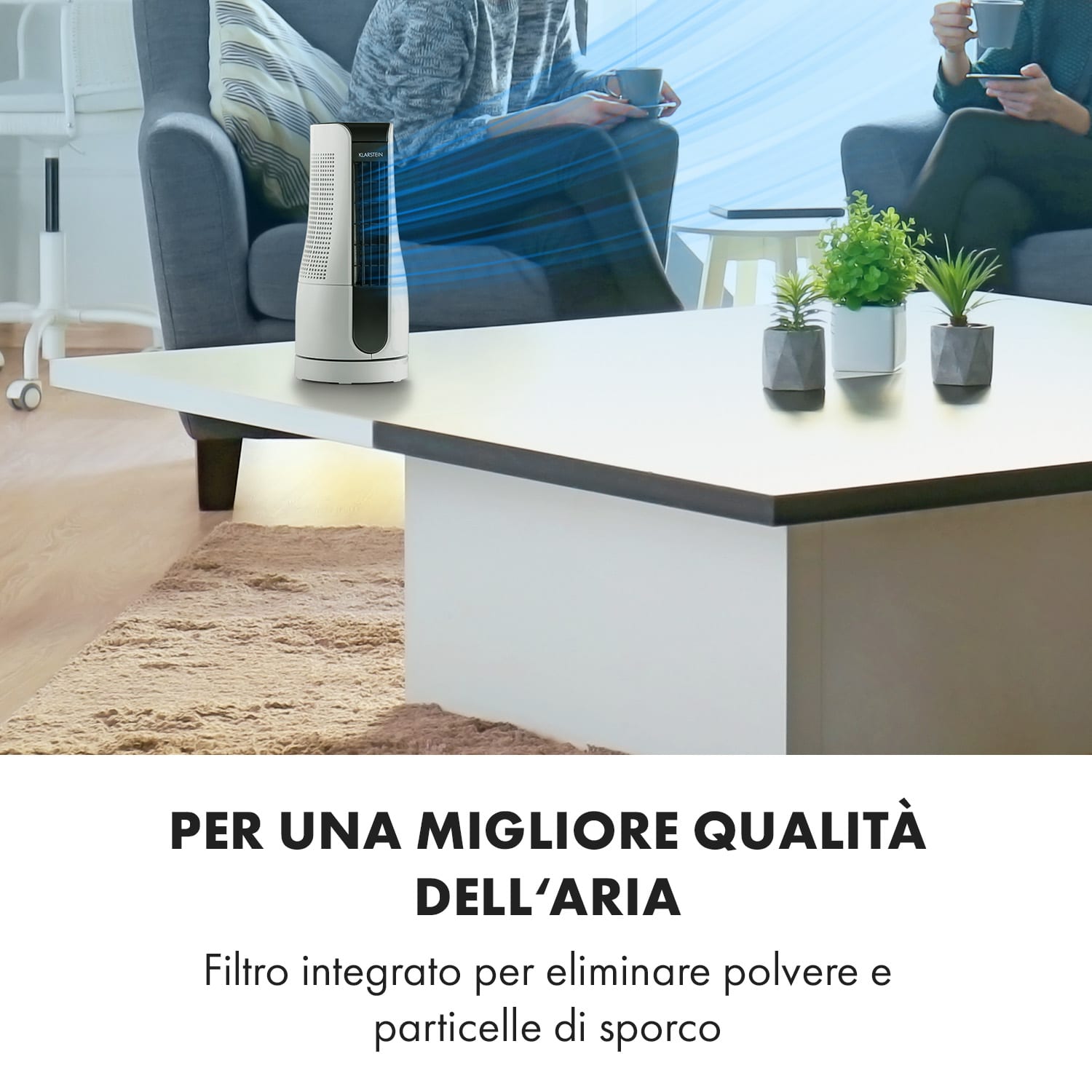 Skyscraper Office Ventilatore da Tavolo 16W Touch Bianco Bianco