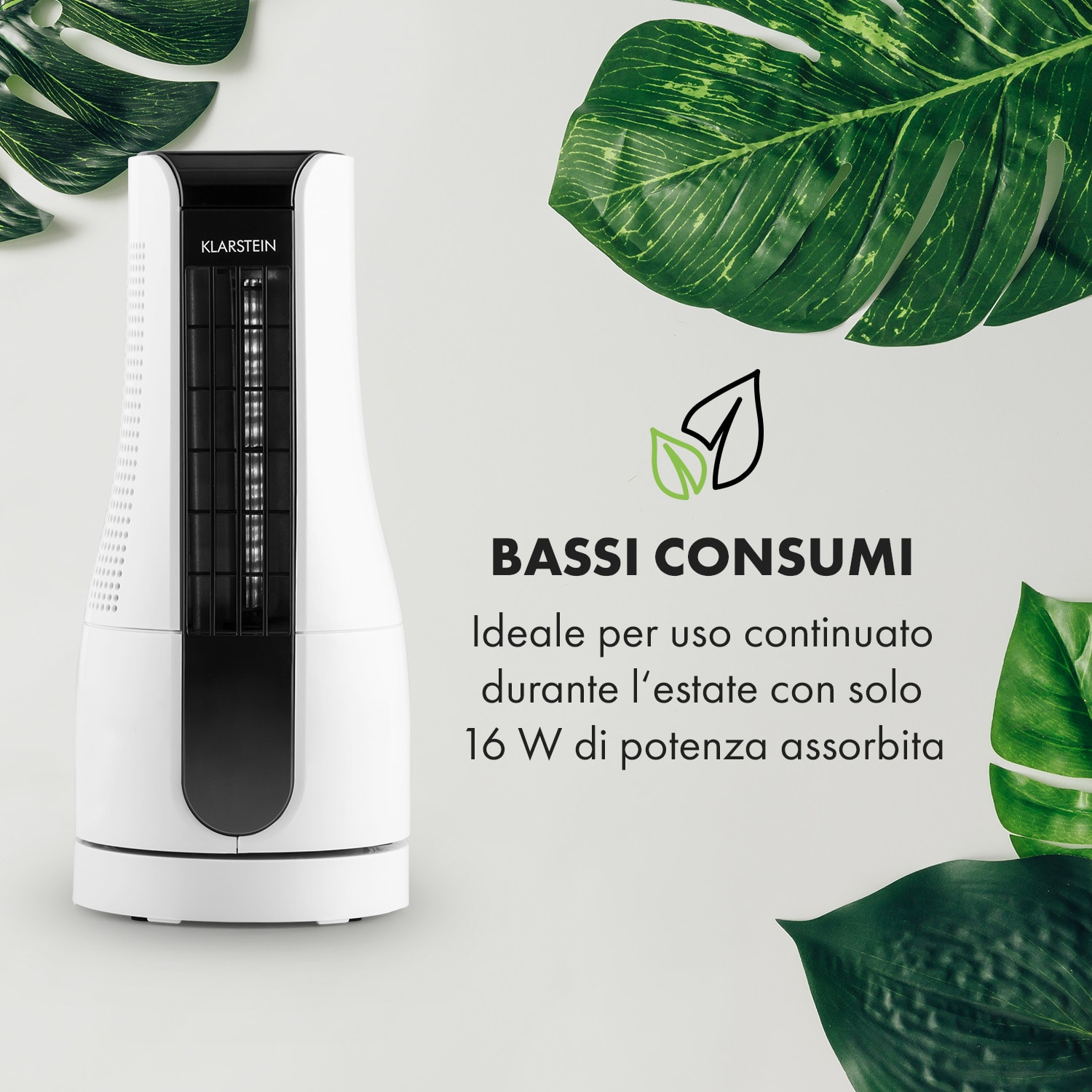 Skyscraper Office Ventilatore da Tavolo 16W Touch Bianco Bianco