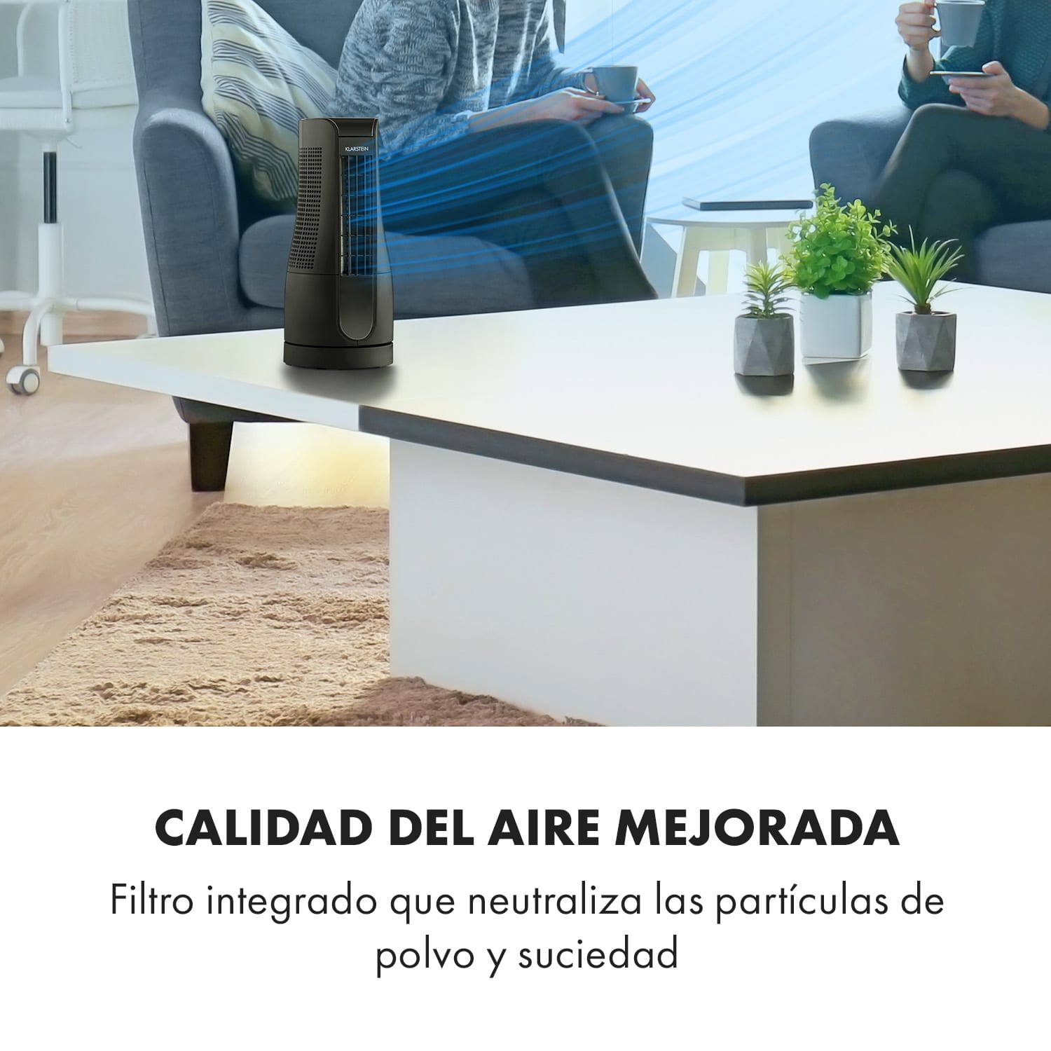 Skyscraper Office Ventilador de mesa Ventilador torre 16W Táctil negro 