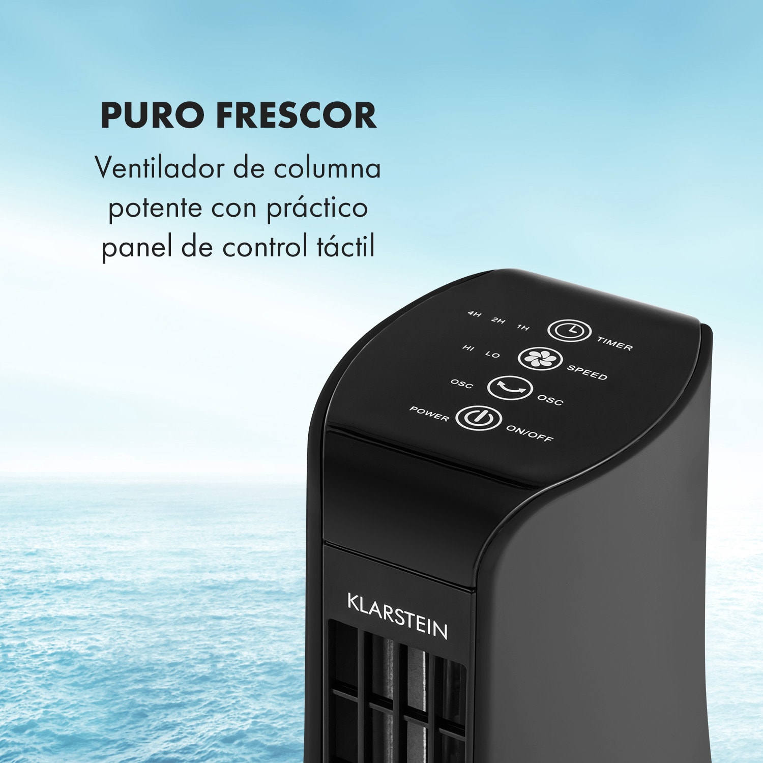 Skyscraper Office Ventilador de mesa Ventilador torre 16W Táctil negro 