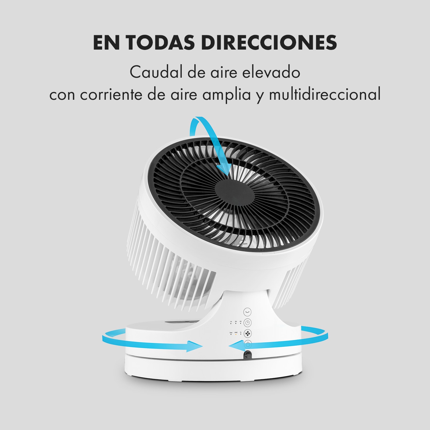 Touchstream WH Ventilador de mesa 45W Panel táctil Mando a distancia Blanco