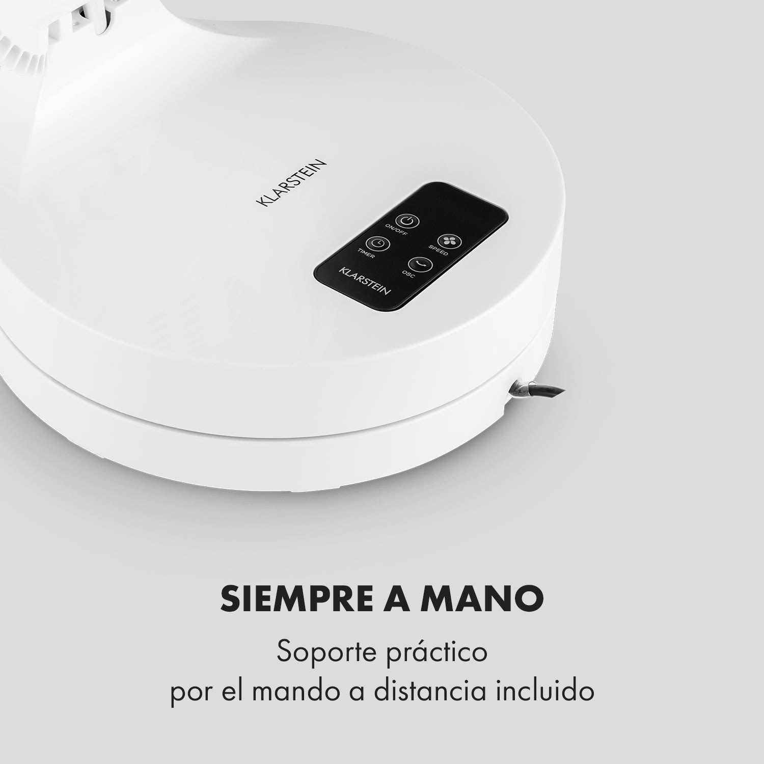 Touchstream WH Ventilador de mesa 45W Panel táctil Mando a distancia Blanco