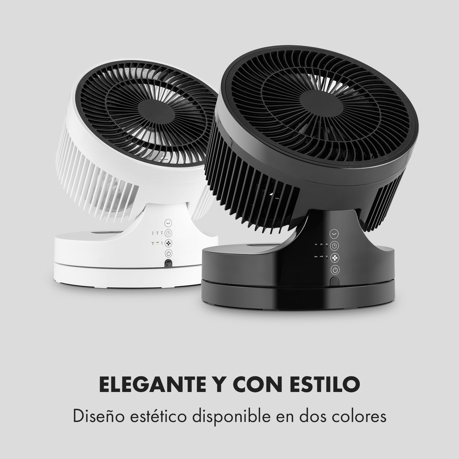 Touchstream BK ventilador de pie base de suelo 45W panel táctil mando Negro