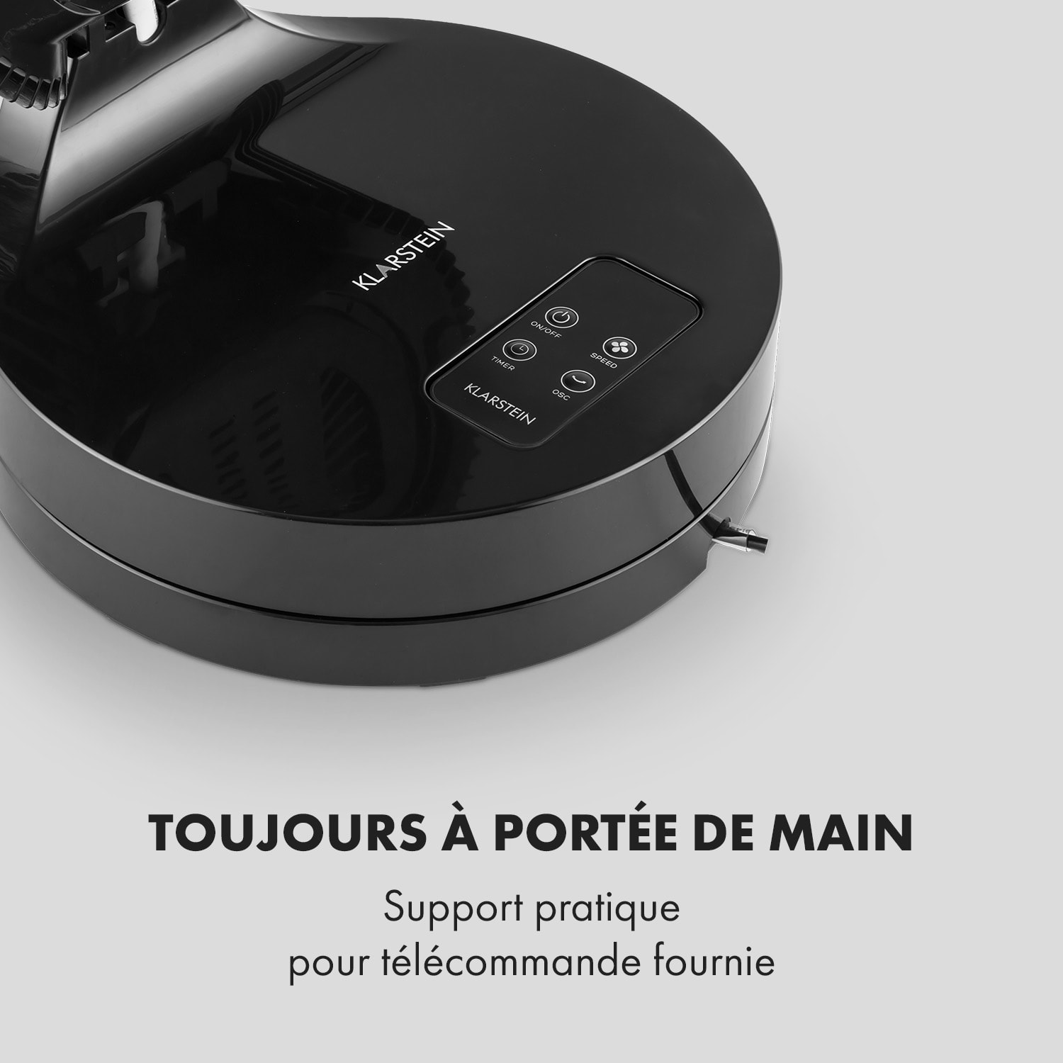 Touchstream Ventilateur de table silencieux Ø 25cm 3 vitesses -noir 
