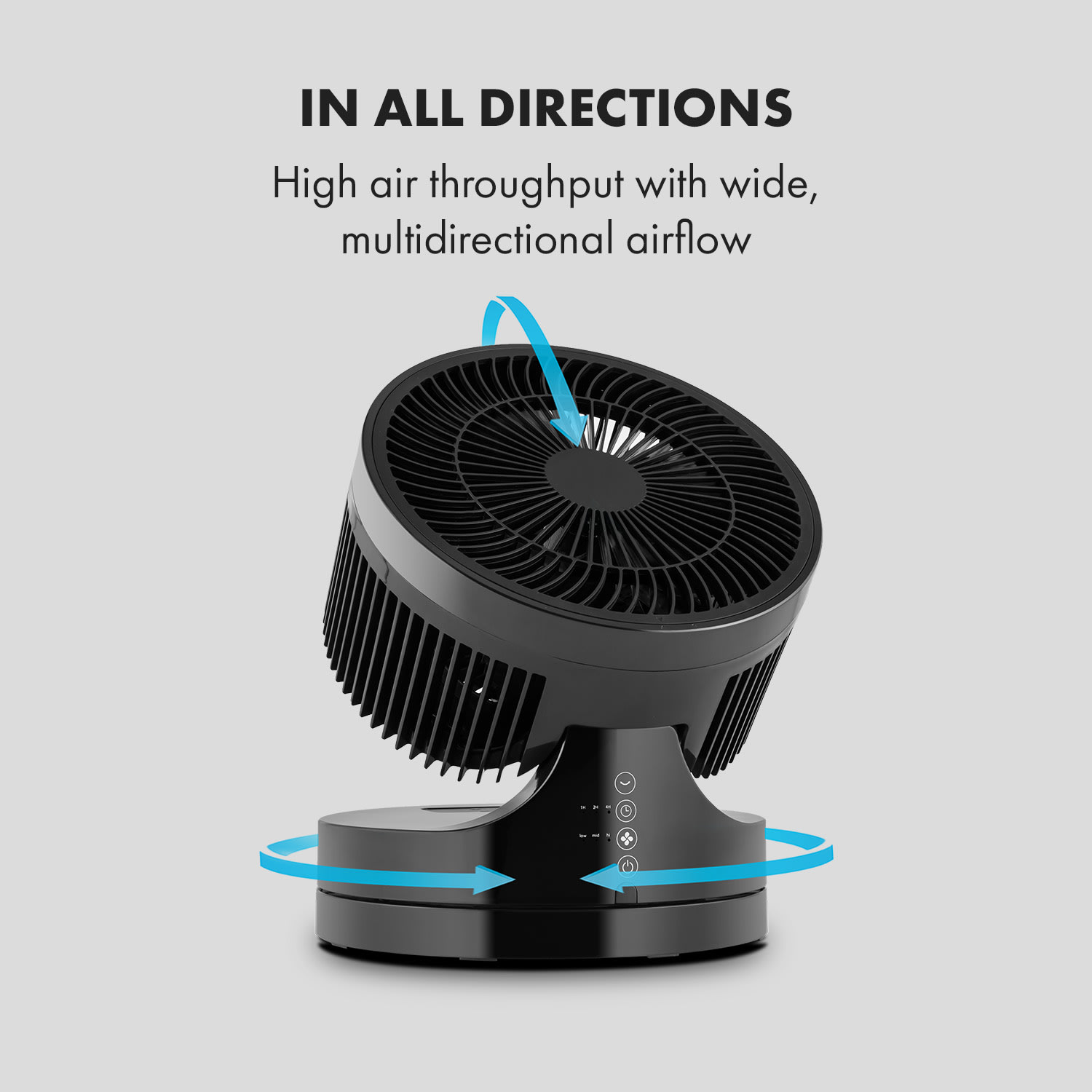 Touchstream, stojanový ventilátor, 35 W, čierny 