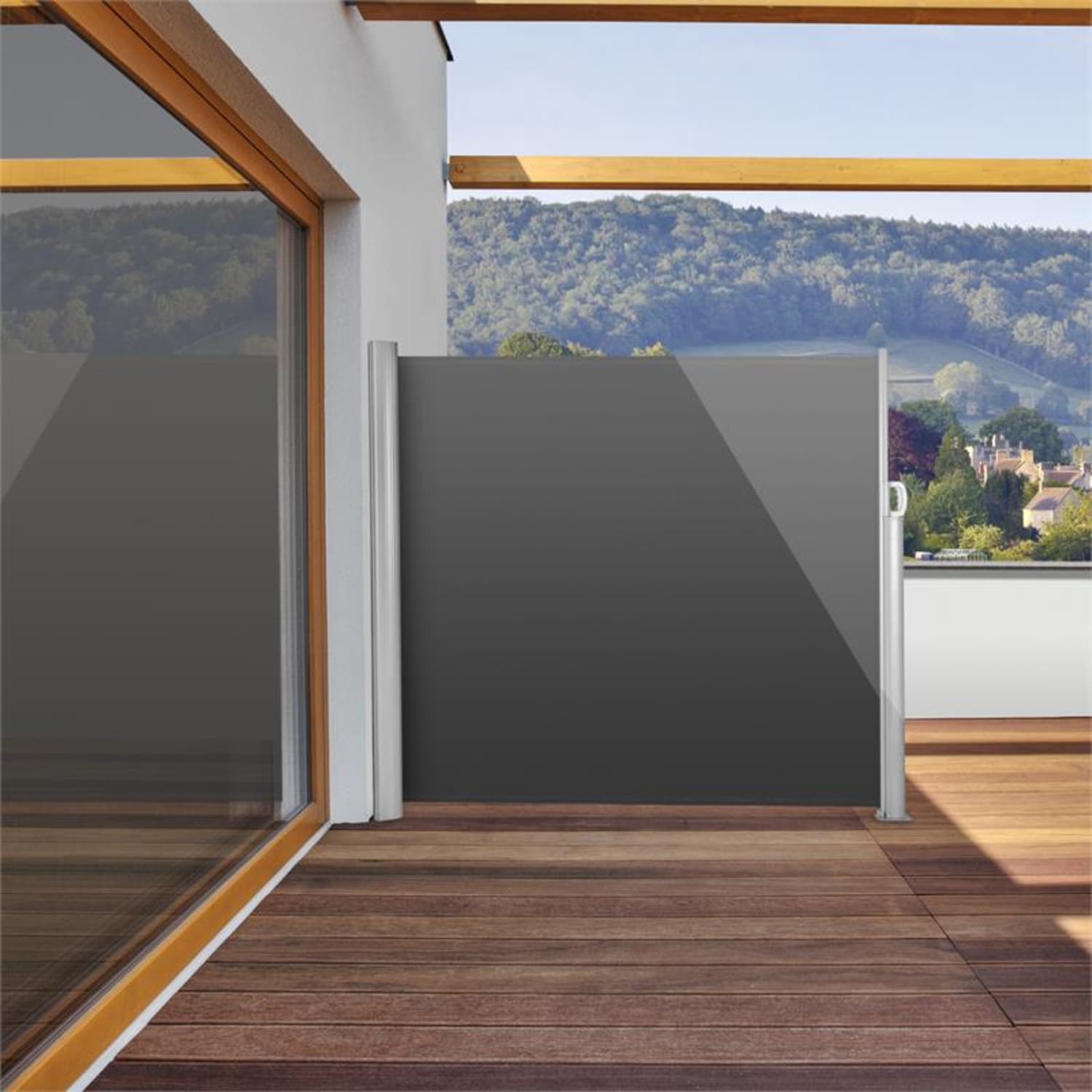 Bari 316 Seitenmarkise Seitenrollo 300x160cm Aluminium anthrazit