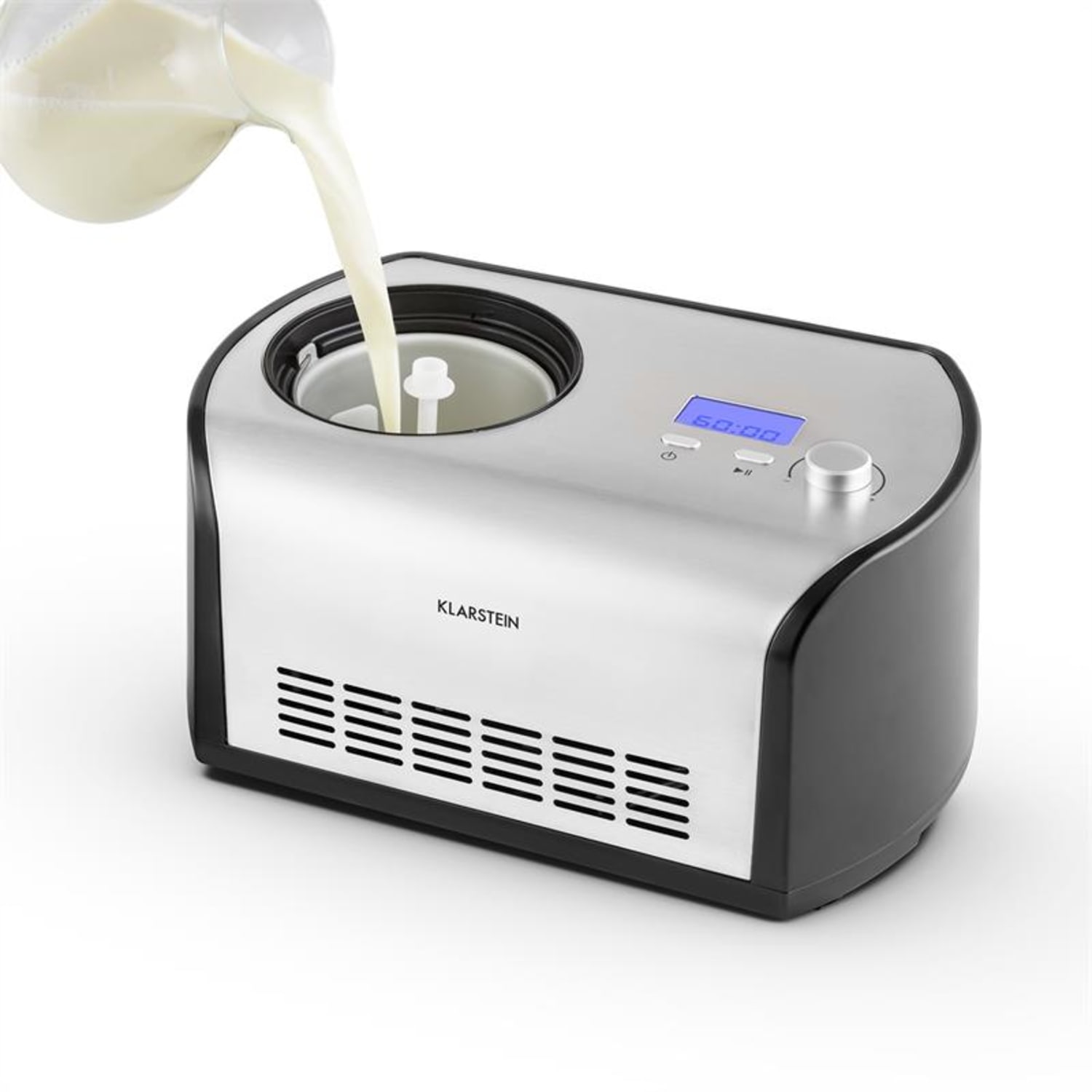 Snowberry & Choc Ice Cream Machine 1.2 litre stainless steel keep cool 
