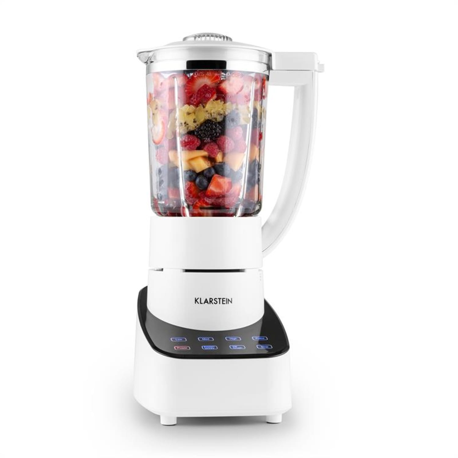 Klarstein Touch & Go, turmixgép, 700 W, 1,5 l, üveg kancsó, érintésvezérlés, fehér Fehér