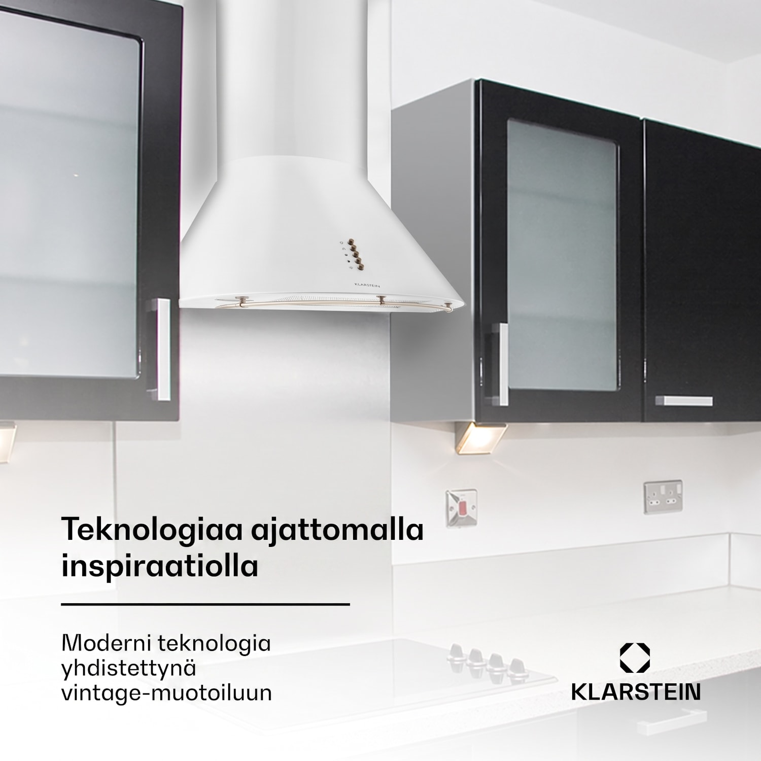 Lumio Primo retro-liesituuletin 60 cm 352 m³/h LED-valot 400 m³/h | Valkoinen