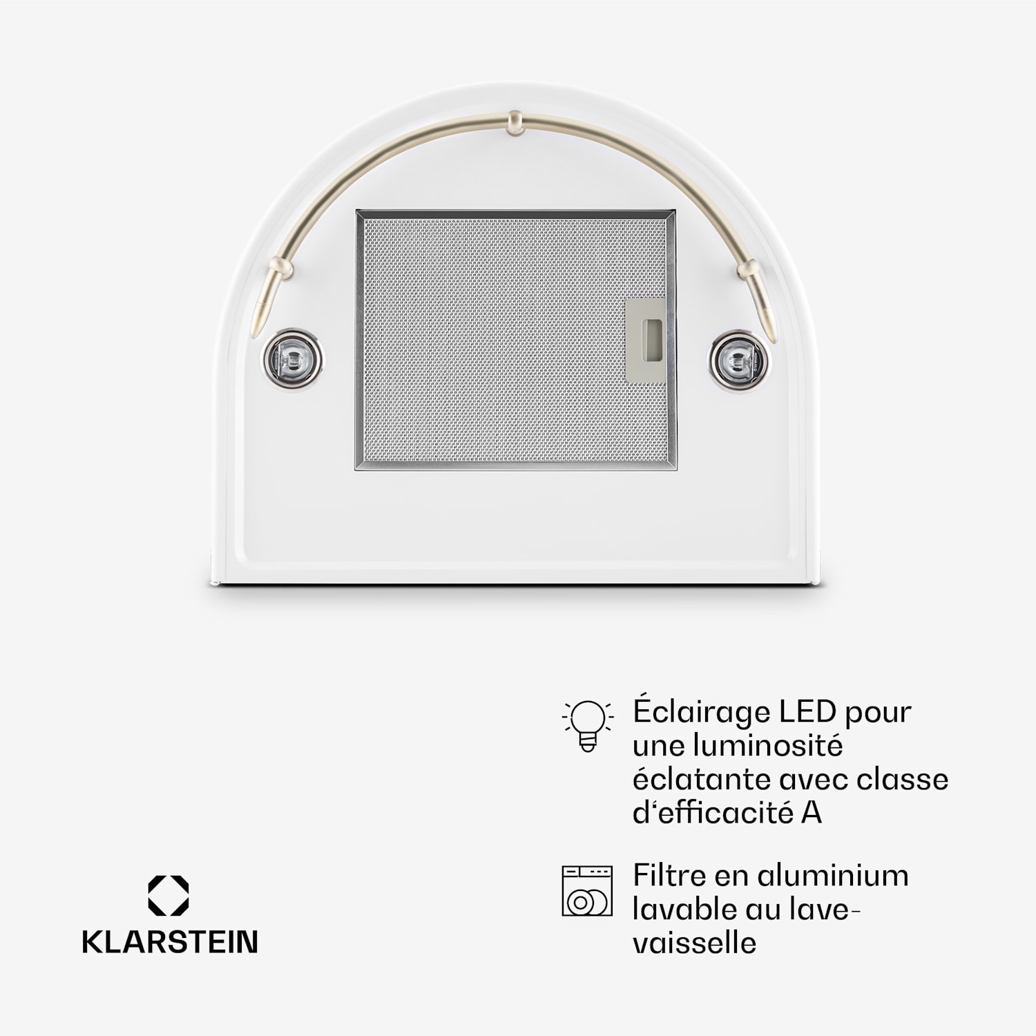  Lumio Primo retro afzuigkap 60 cm 490 m³/h ledverlichting Wit