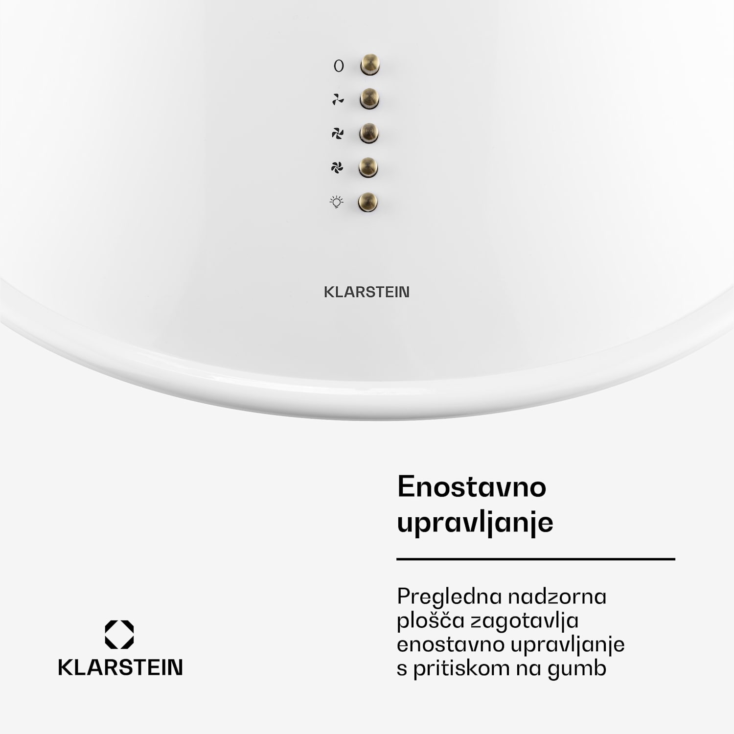 Lumio Primo, bel, 60 cm, 430 m3/h, retro sesalec pare za dimnik Bela