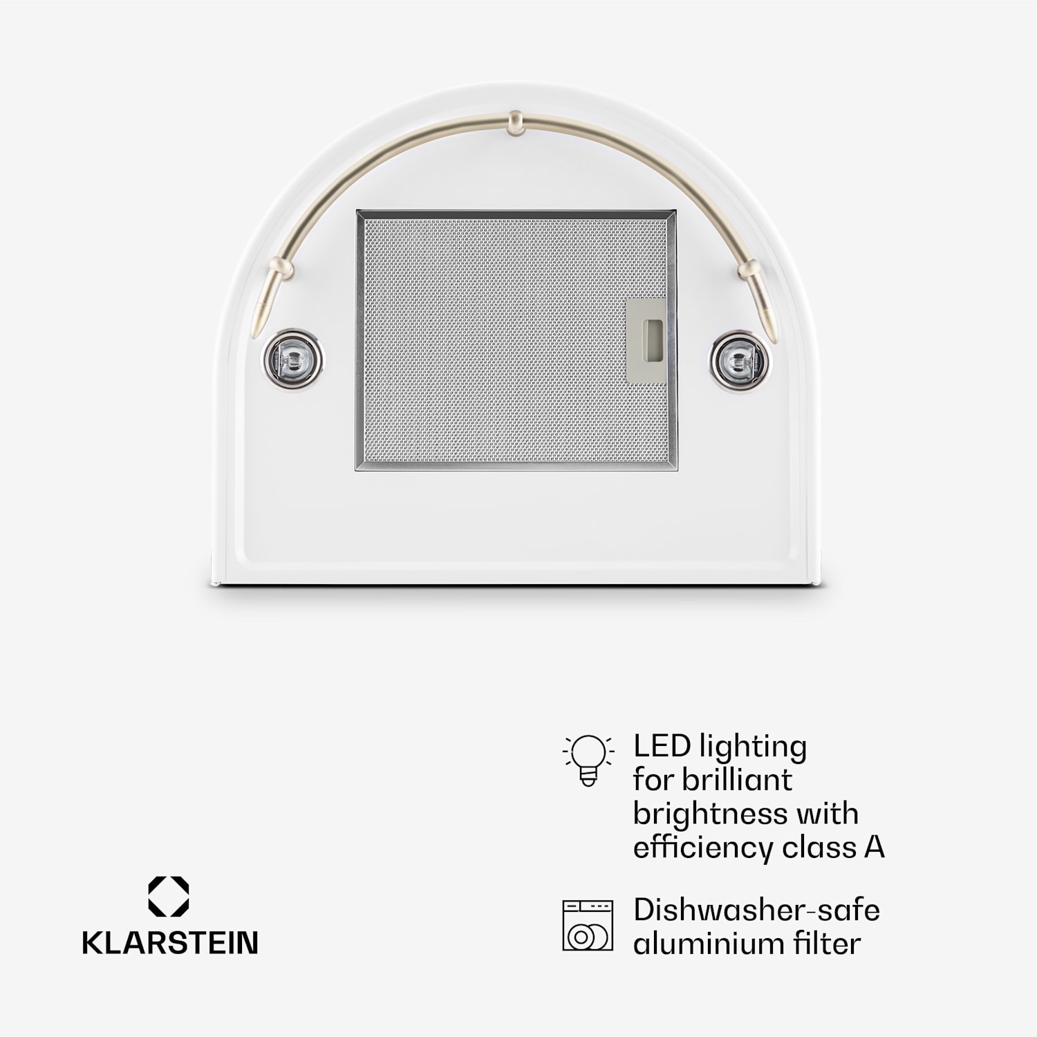  Lumio Primo retro afzuigkap 60 cm 490 m³/h ledverlichting Wit