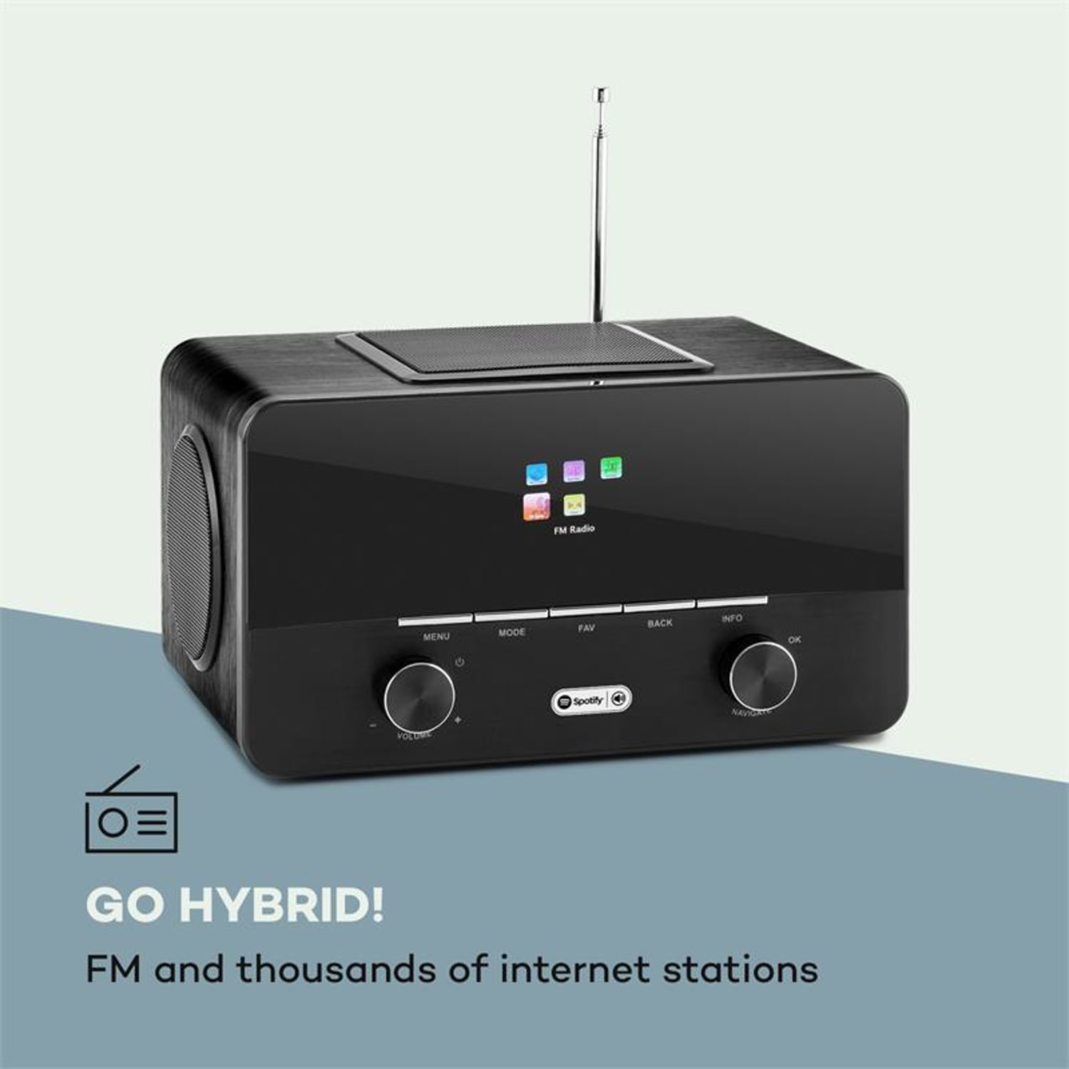 Connect 150 BK 2.1 radio internet receptor radio internet USB Spotify Connect dab+ negro 