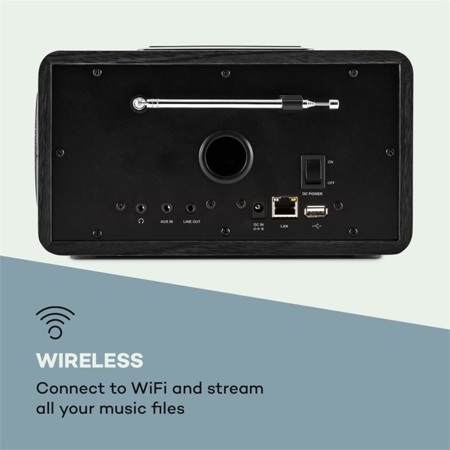 Connect 150 BK 2.1 Internet Radio Lettore USB WLAN DAB + FM 