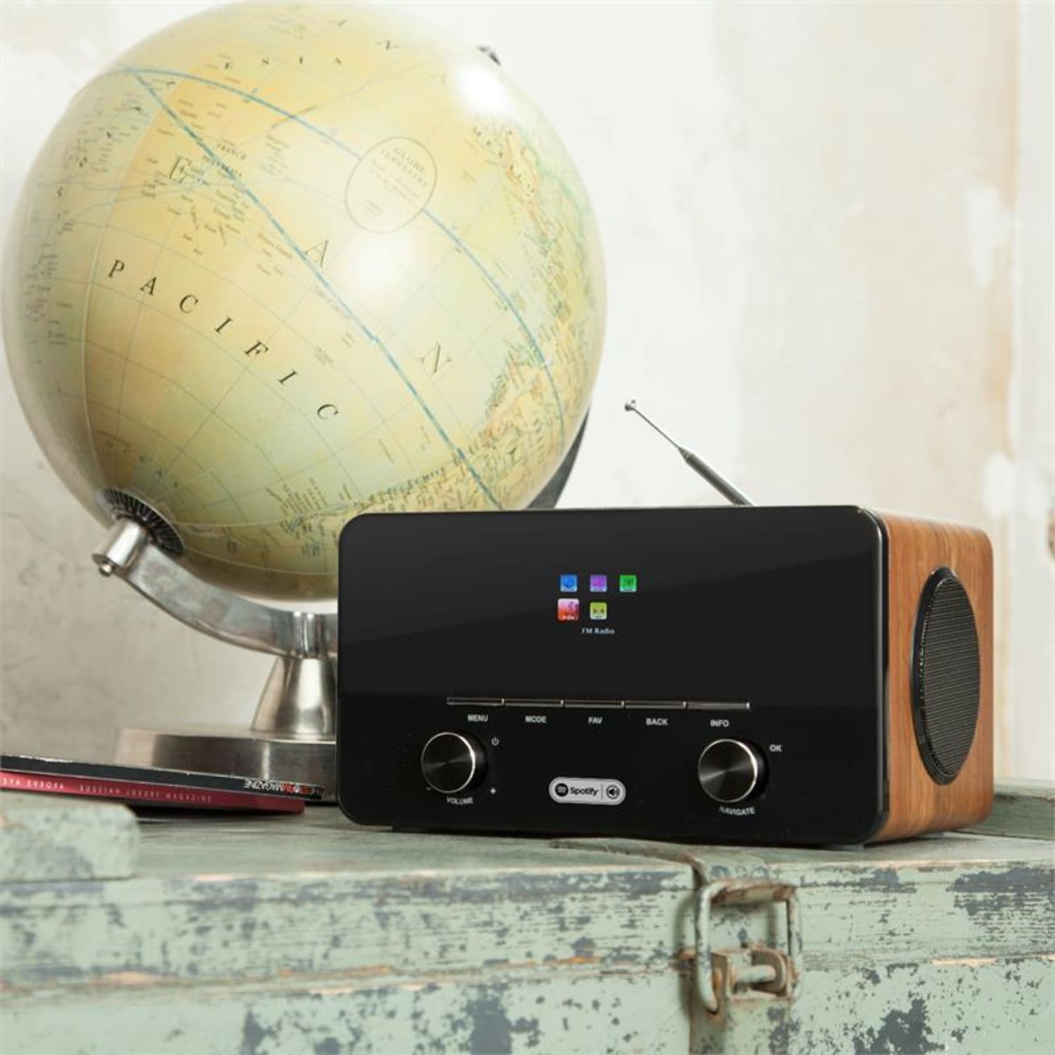 Connect 150, 2.1 internetni radio z media playerjem, Wi Fi, LAN, WD, USB, DAB+, FM, RDS Oreh