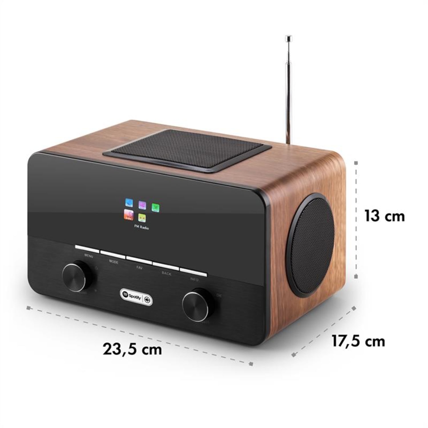 Connect 150, 2.1 internetni radio z media playerjem, Wi Fi, LAN, WD, USB, DAB+, FM, RDS Oreh