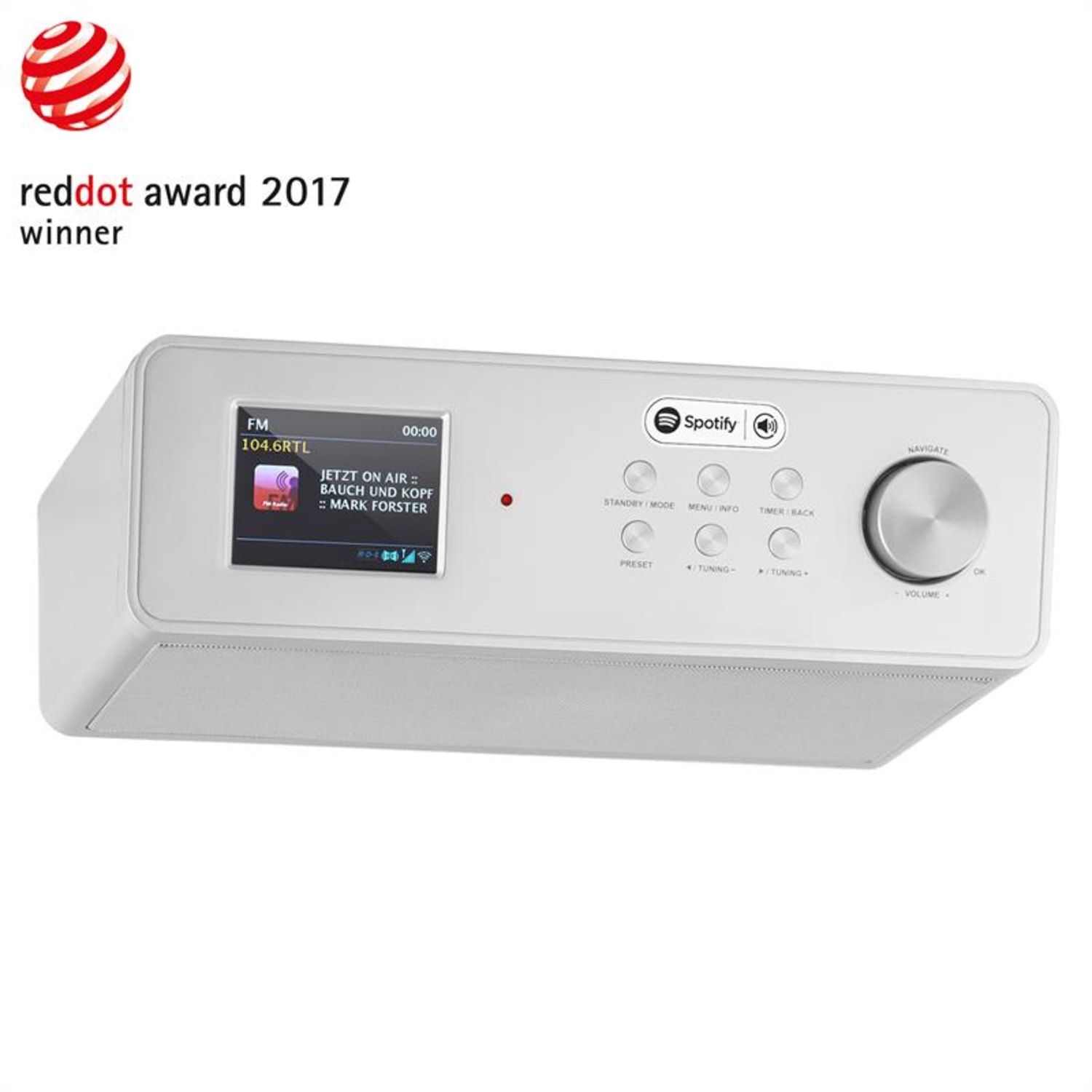 KR-200 radio de Internet cocina Sintonizador DAB Spotify wifi bajo mueble d Plata