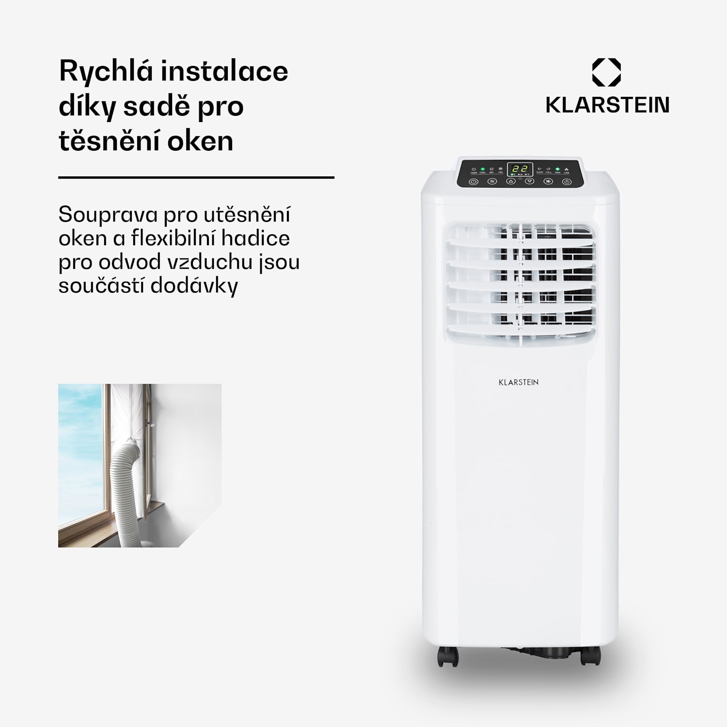 Pure Blizzard 3 2G, 808 W/7000 BTU, mobilní klimatizace 3 v 1, chlazení, ventilátor, odvlhčovač vzduchu, bílý 7.000 BTU | Ne | Bílá