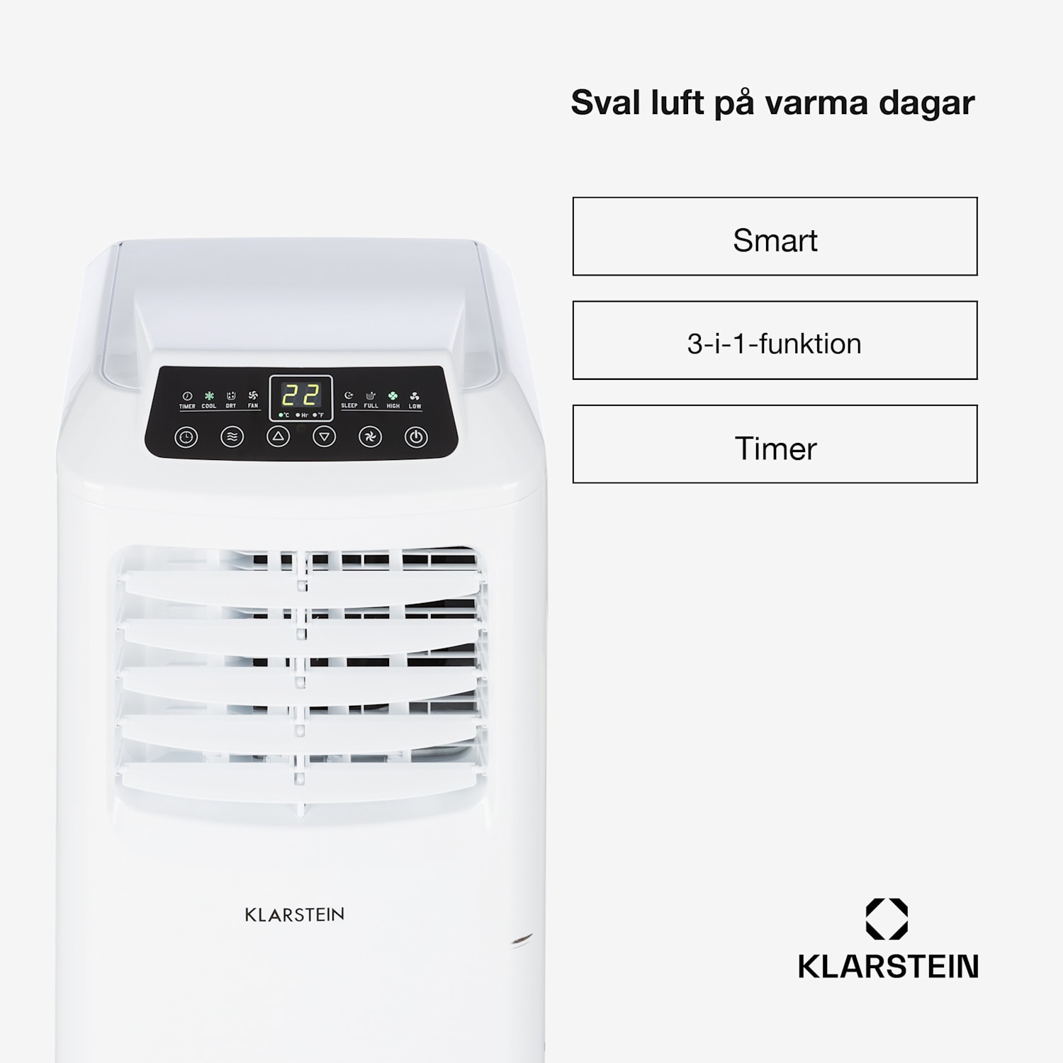 Pure Blizzard Luftkonditionering 3-i-1 luftkonditionering luftavfuktare & fläkt 7000 BTU 