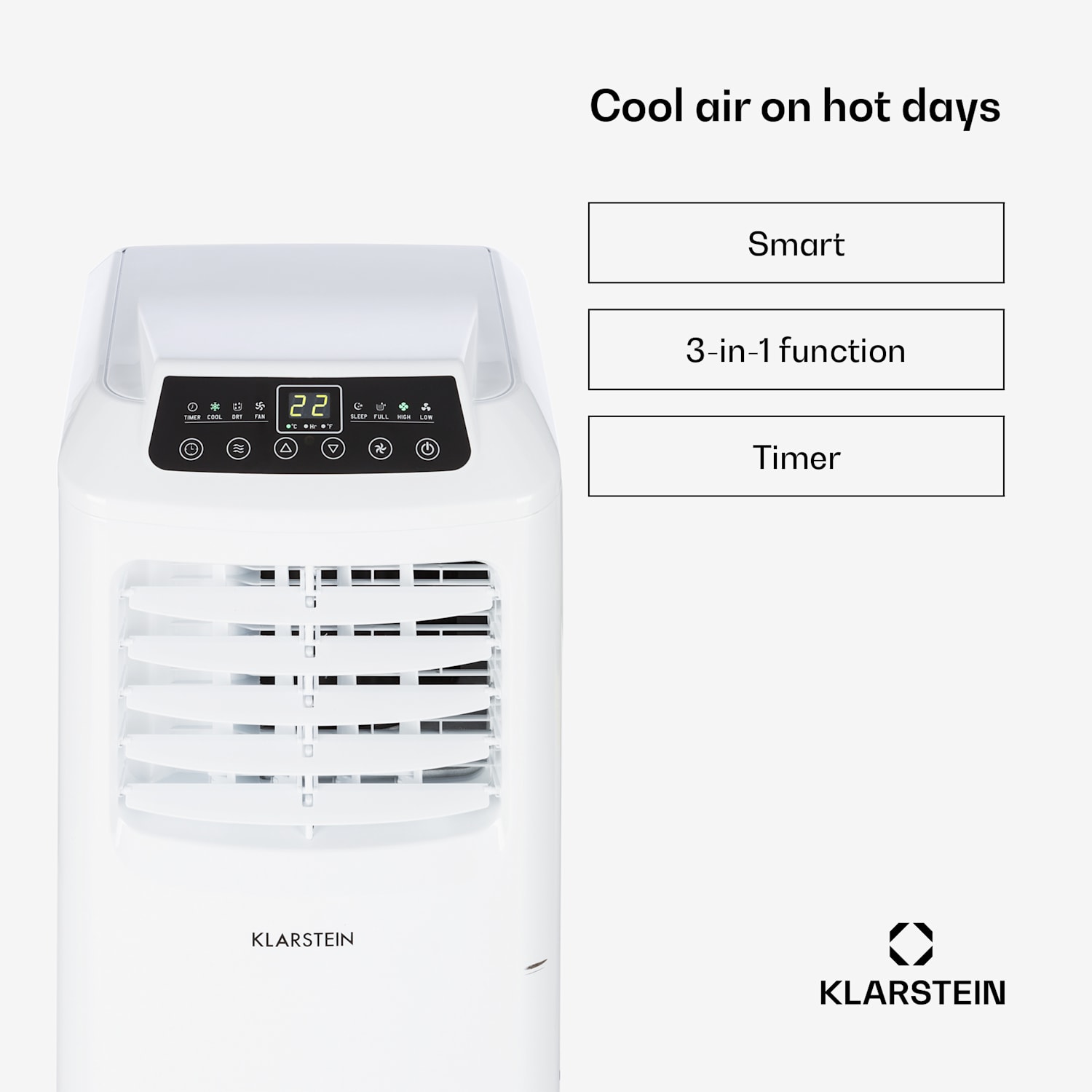 Pure Blizzard airco 3-in-1 airco luchtontvochtiger & Ventilator 7000 BTU 