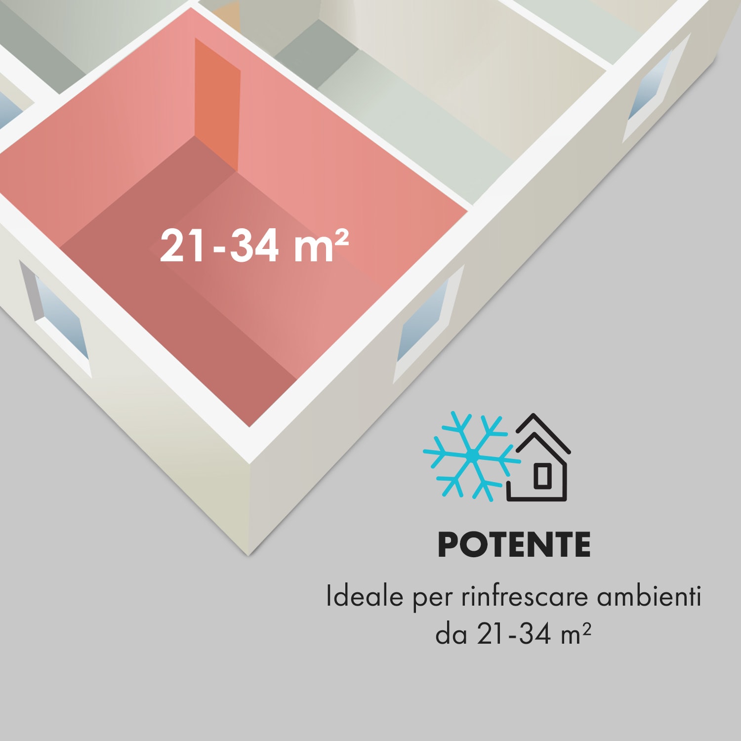 Pure Blizzard climatizzatore 3 in 1, climatizzatore deumidificatore e ventilatore, 7000 BTU 