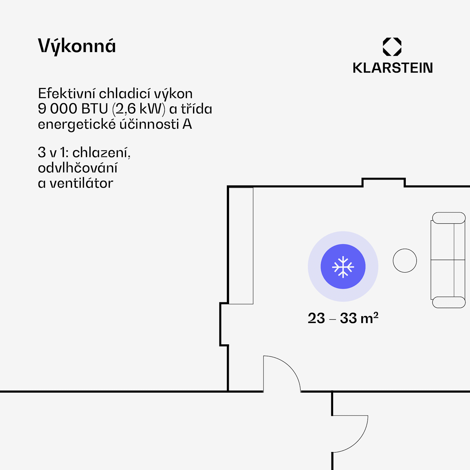 Metrobreeze 9 New York City, 2600 W, 9000 BTU/hod., mobilní klimatizace, časovač, bílá 9.000 BTU | Ne | Bílá
