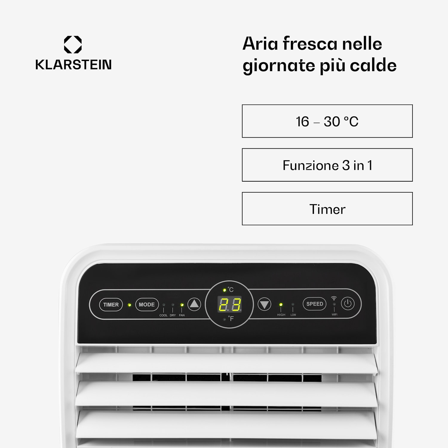 Metrobreeze 9 New York City climatizzatore portatile 3 in 1 9.000 BTU | No | Bianco