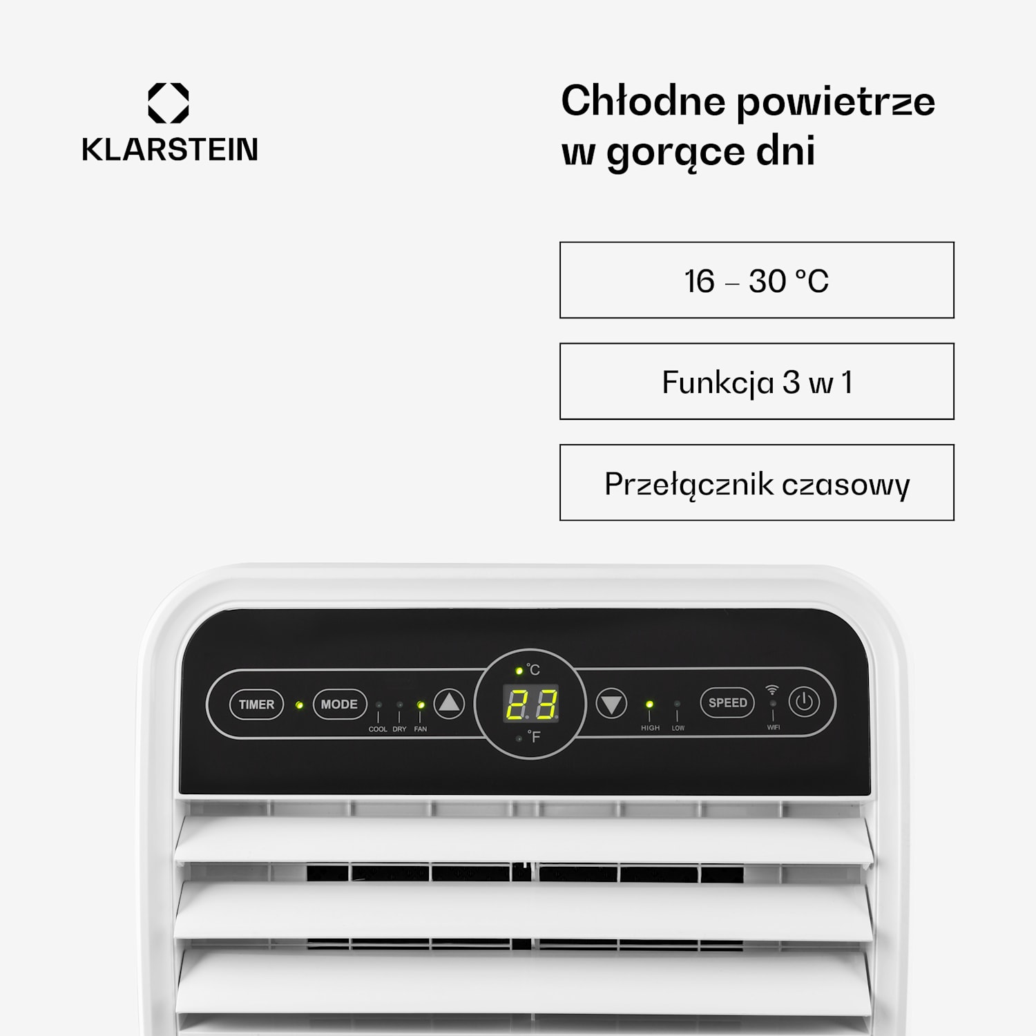 Metrobreeze 9 New York City, klimatyzator przenośny, 2600 W, 9000 BTU/h, timer, biały 