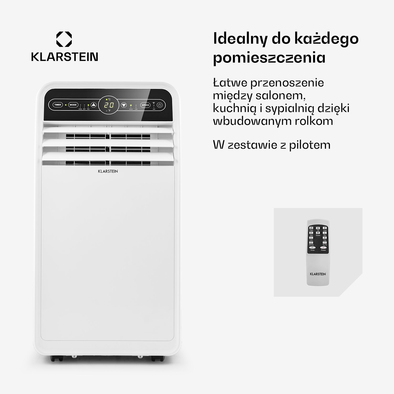 Metrobreeze 9 New York City, klimatyzator przenośny, 2600 W, 9000 BTU/h, timer, biały 