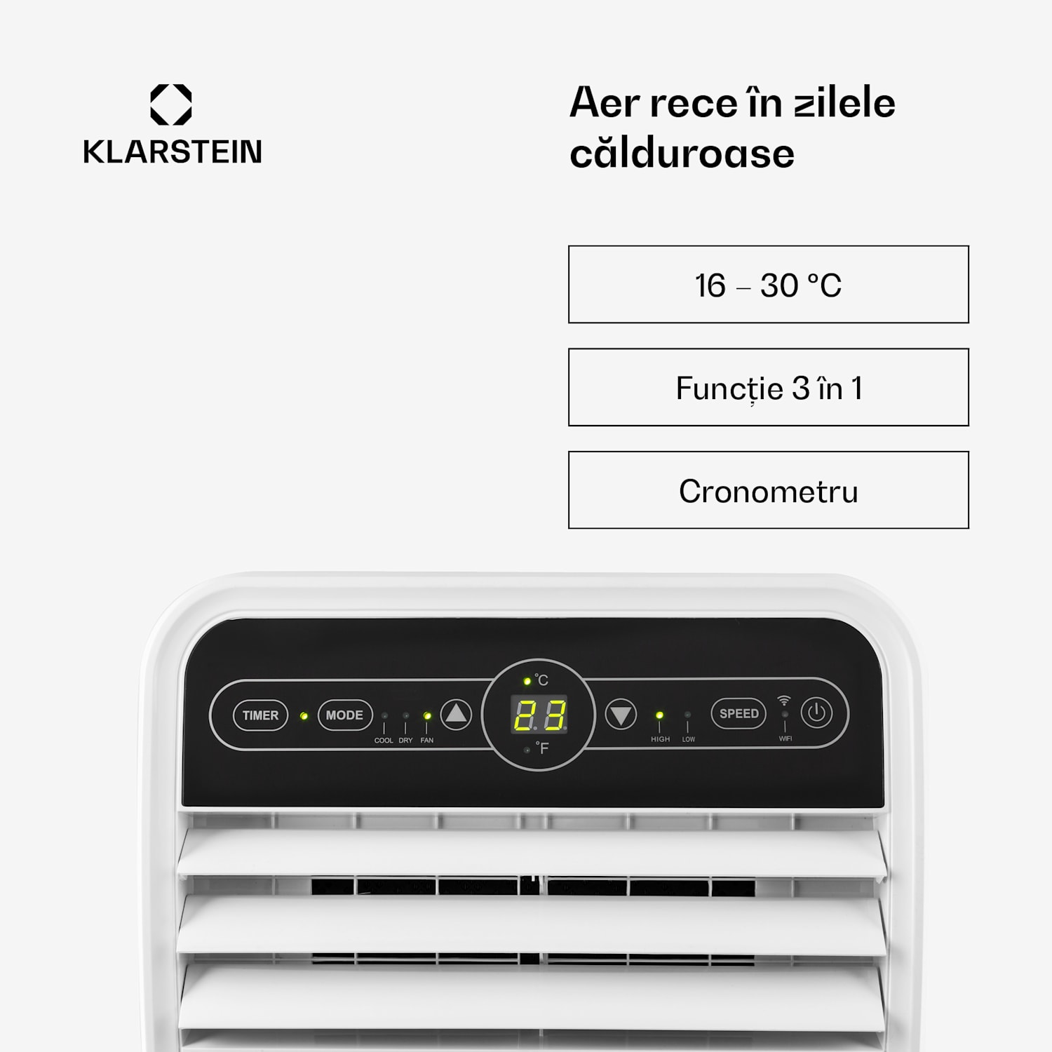 Metro Breeze 9 New York City aer condiționat portabil 2600W 9000 BTU / oră timer alb 