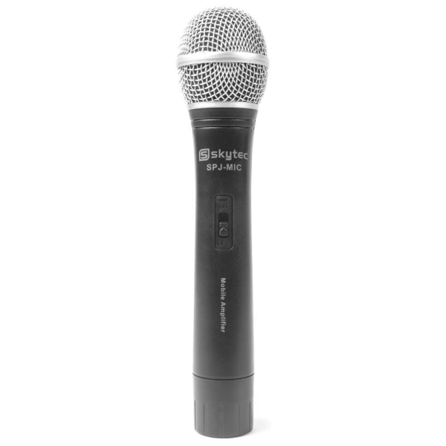 SPJ-1500A, aktivní 38 cm (15") PA reproduktor, VHF, AUX, včetně bezdrátového mikrofonu, 800W 