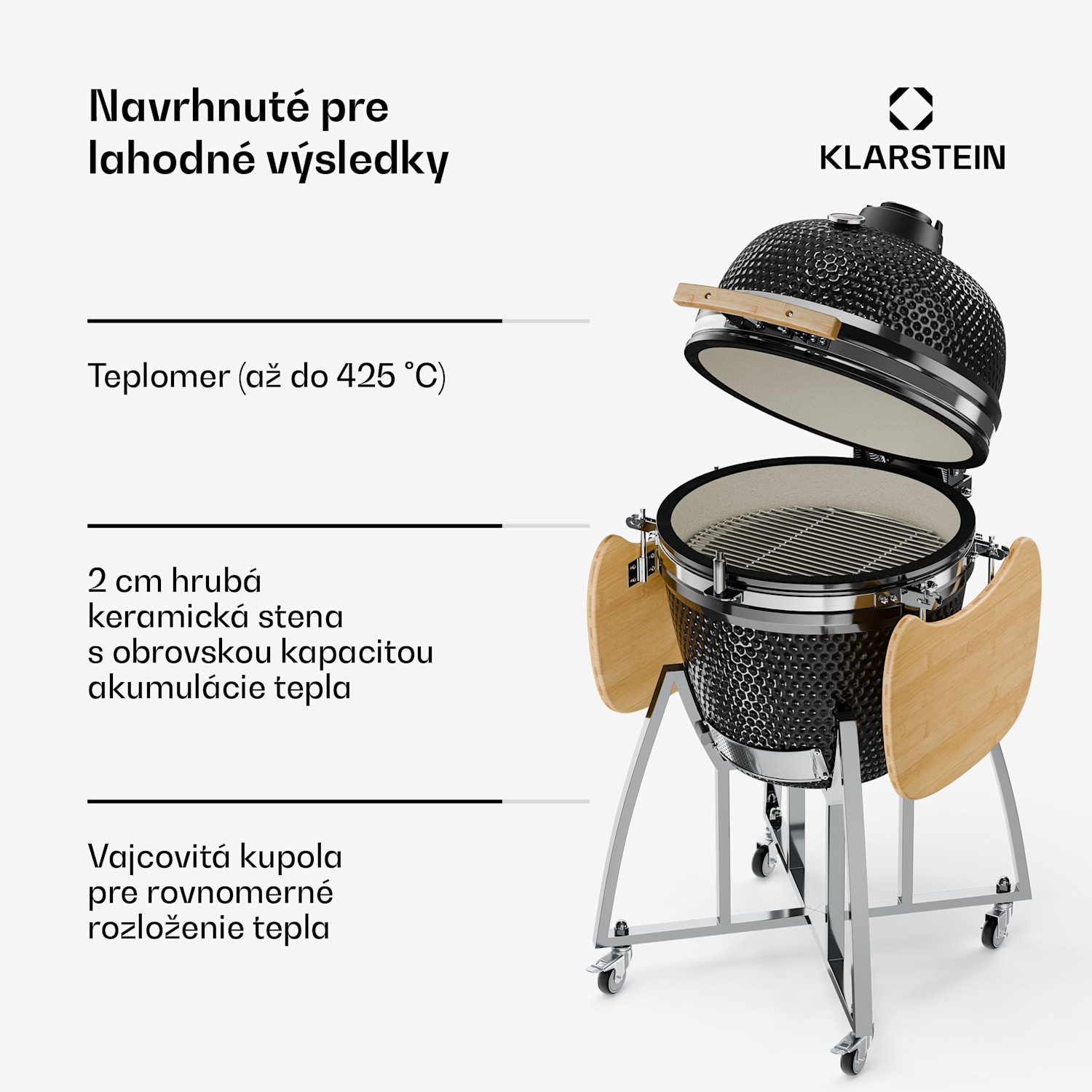 Kingsize, kamado gril, keramický, 21", údenie, pomalé pečenie, nehrdzavejúca oceľ 