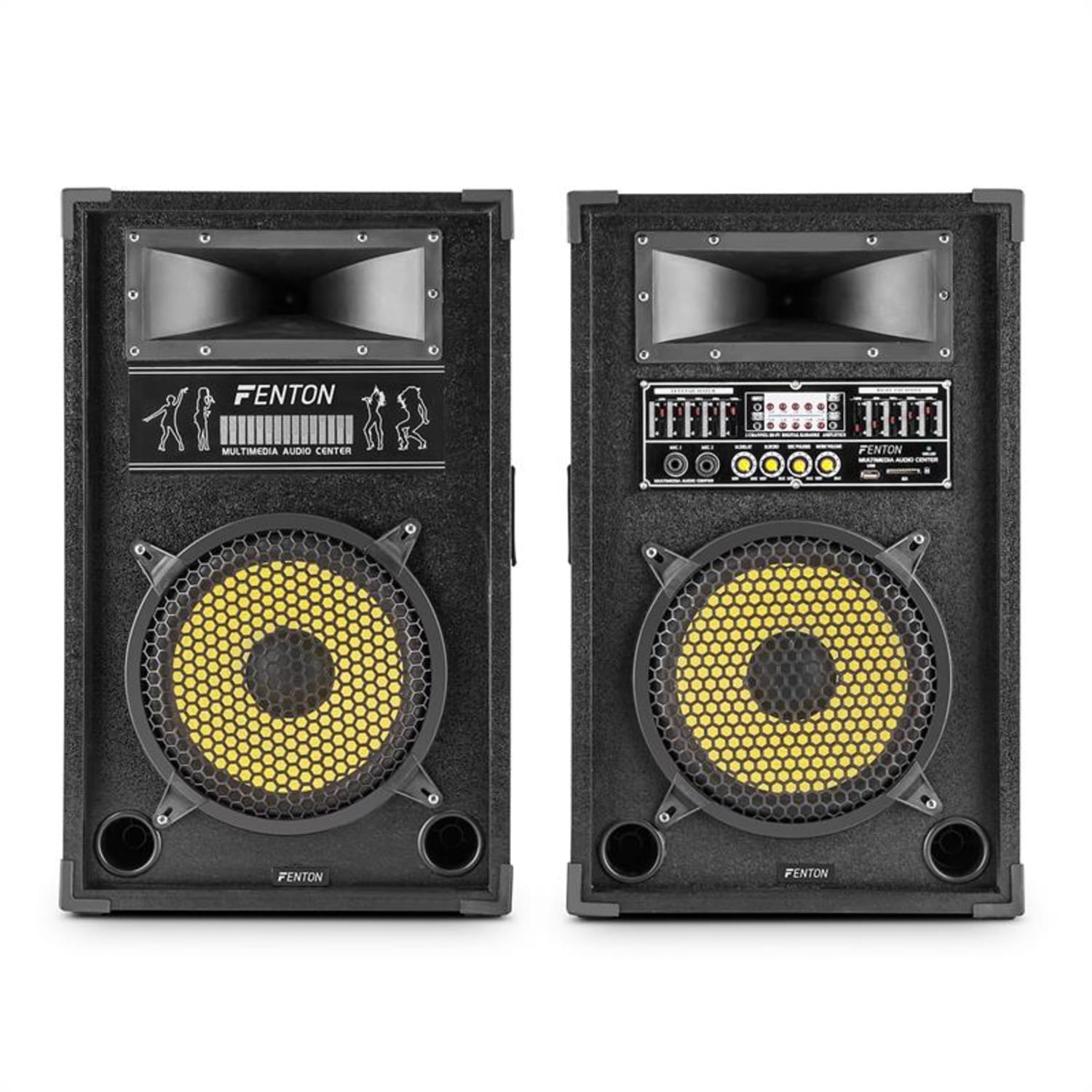 Fenton / SkyTec SPA1200Y Paire d'enceintes sono 30cm (12") 1200 W max. USB SD MP 30 cm (12")