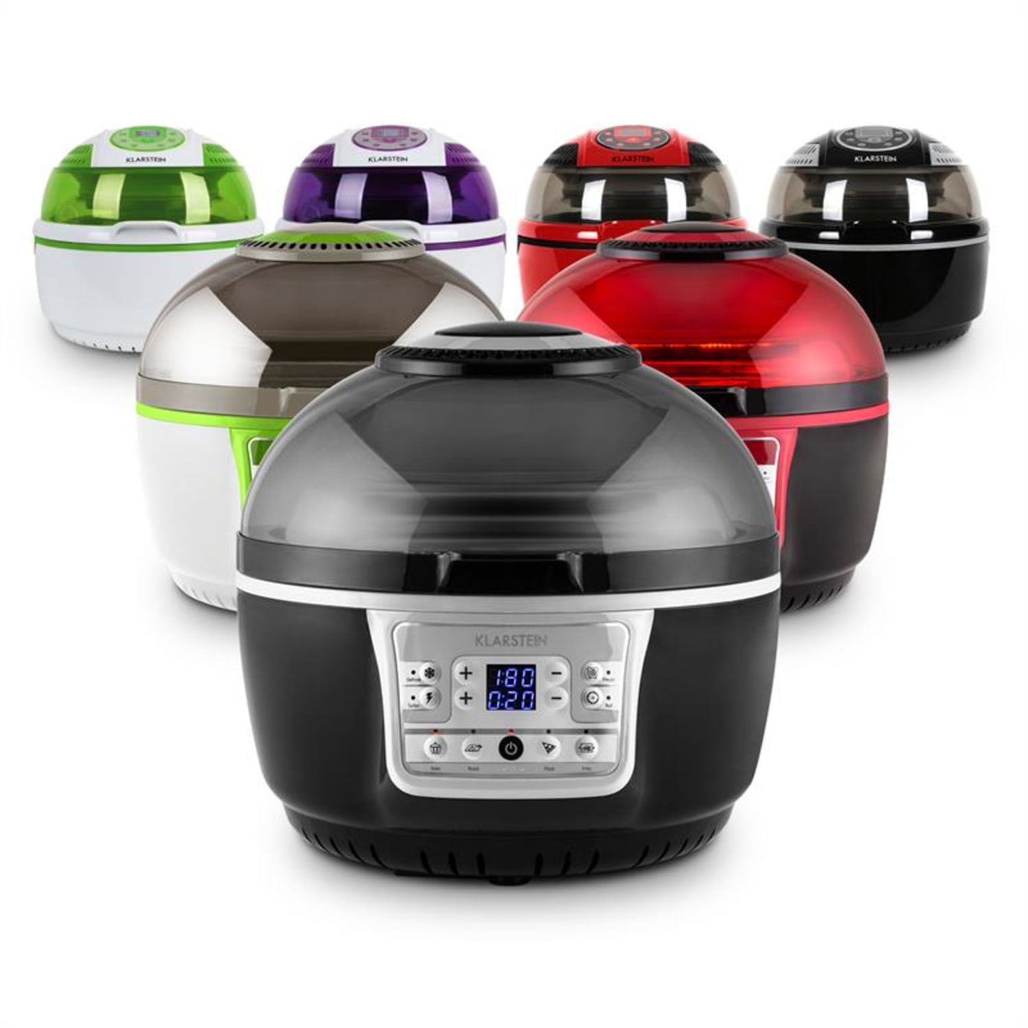 VitAir Turbo, teplovzdušná fritéza, 1400 W, 9 l, sivo-čierna Čierna