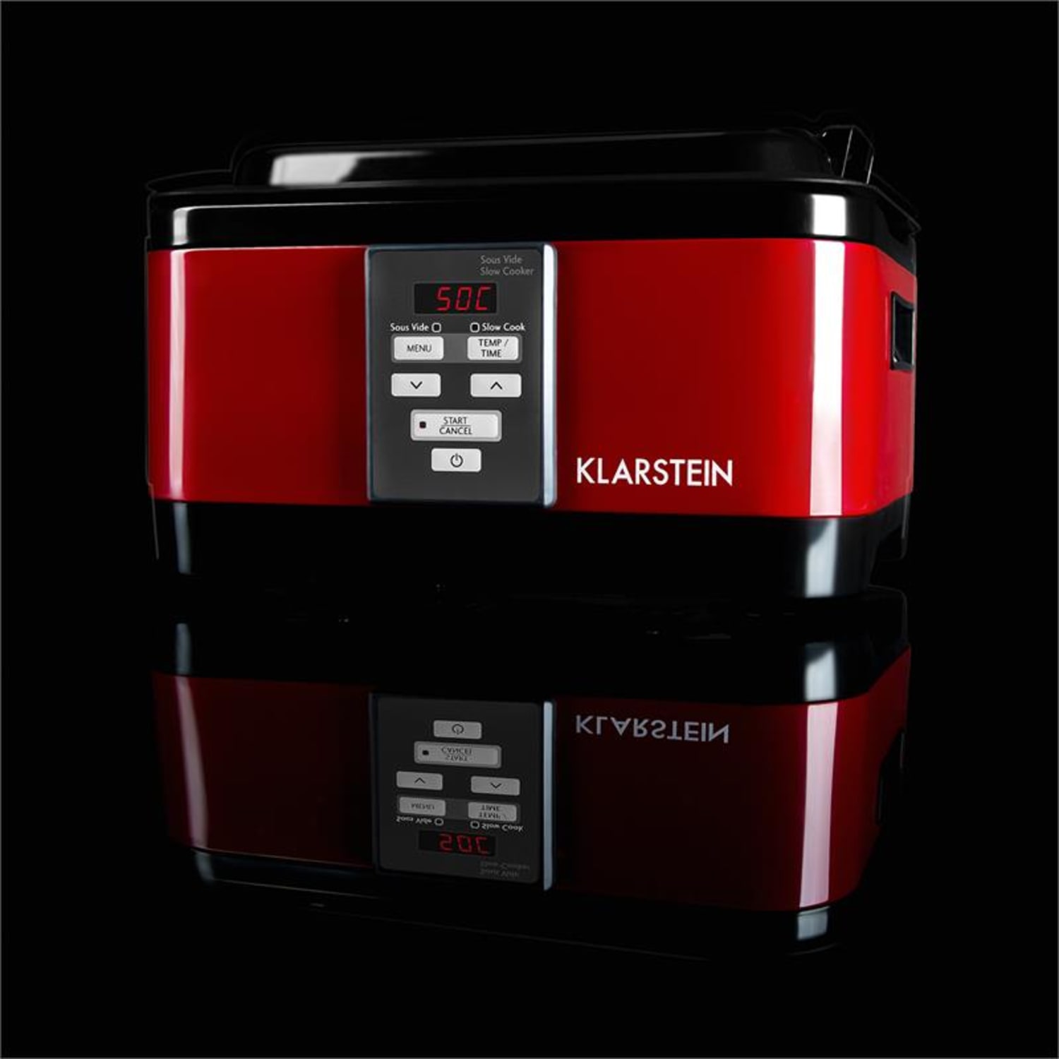 Tastemaker Sous-vide Garer lassú főző, 550 W, 6 l, rozsdamentes acél, piros Piros