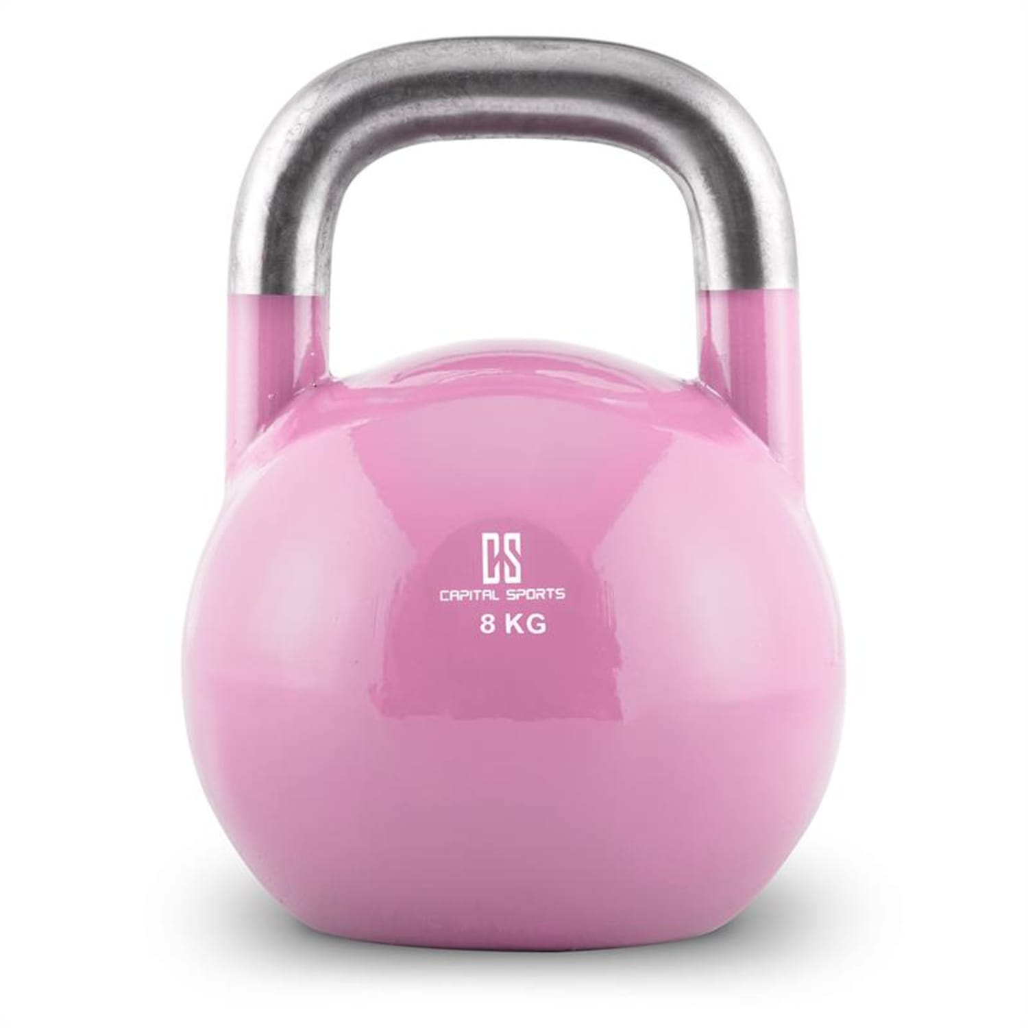Compket Kettlebell haltère poids acier 8kg - rose 8 kg