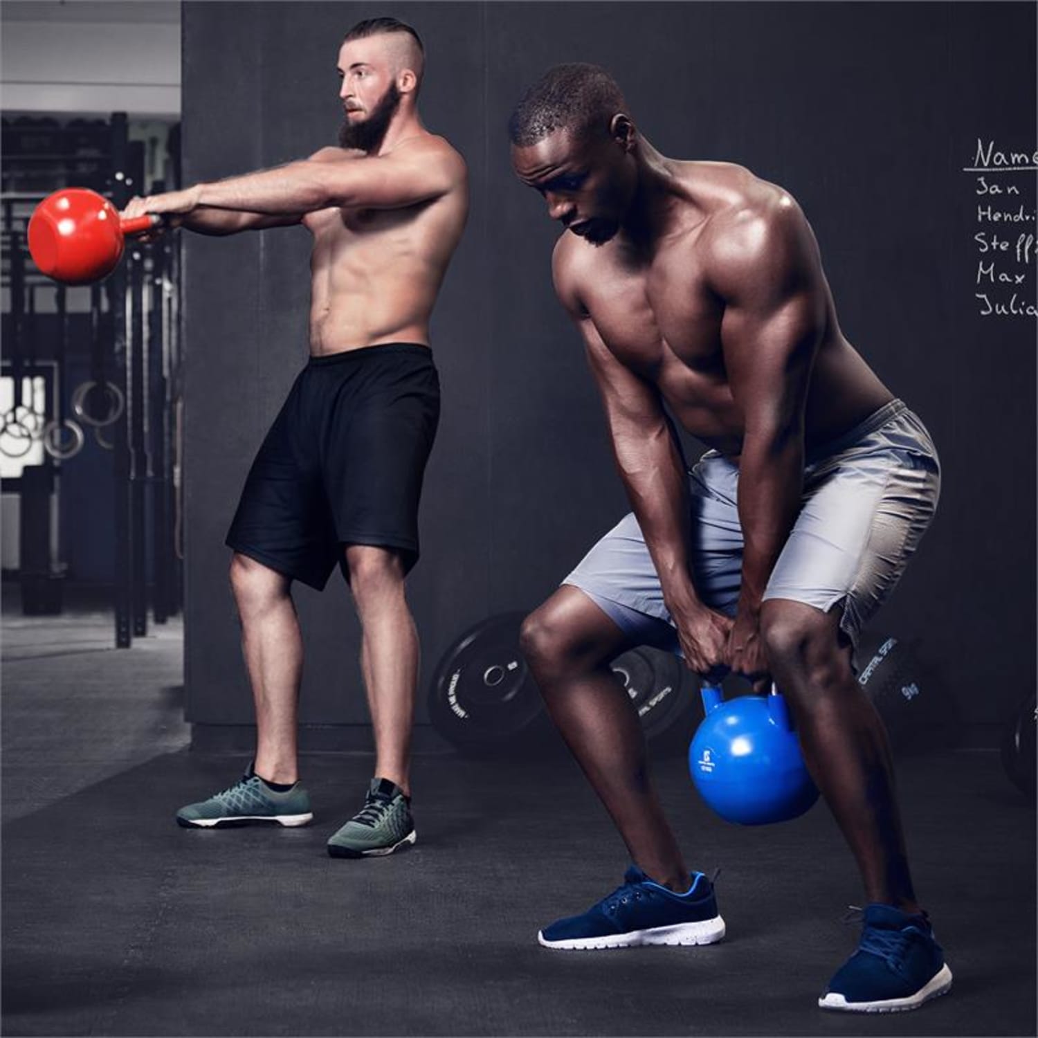Compket Kettlebell haltère poids acier 12kg -bleu 12 kg