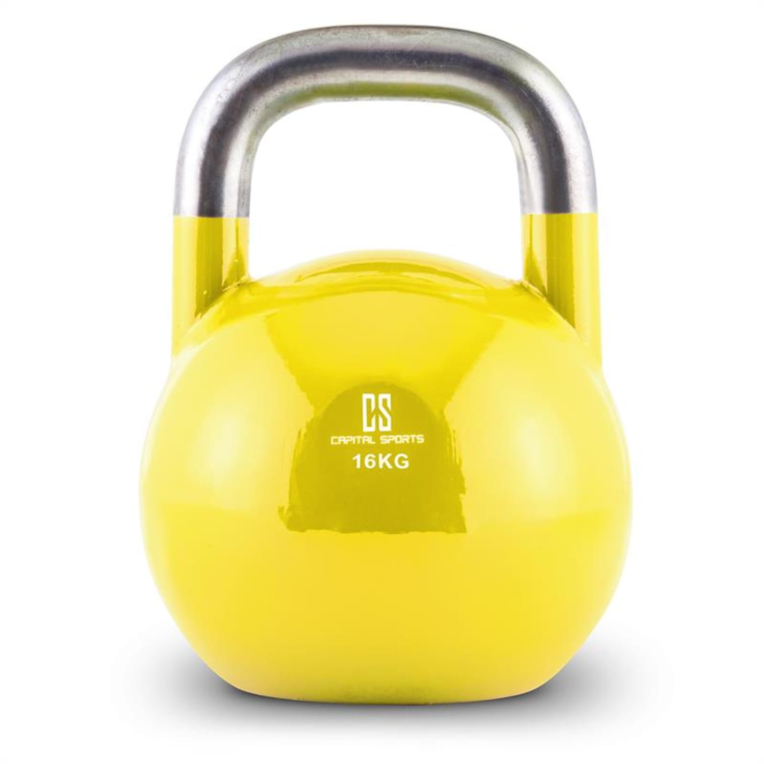 Compket Kettlebell haltère poids acier 16kg -jaune 16 kg