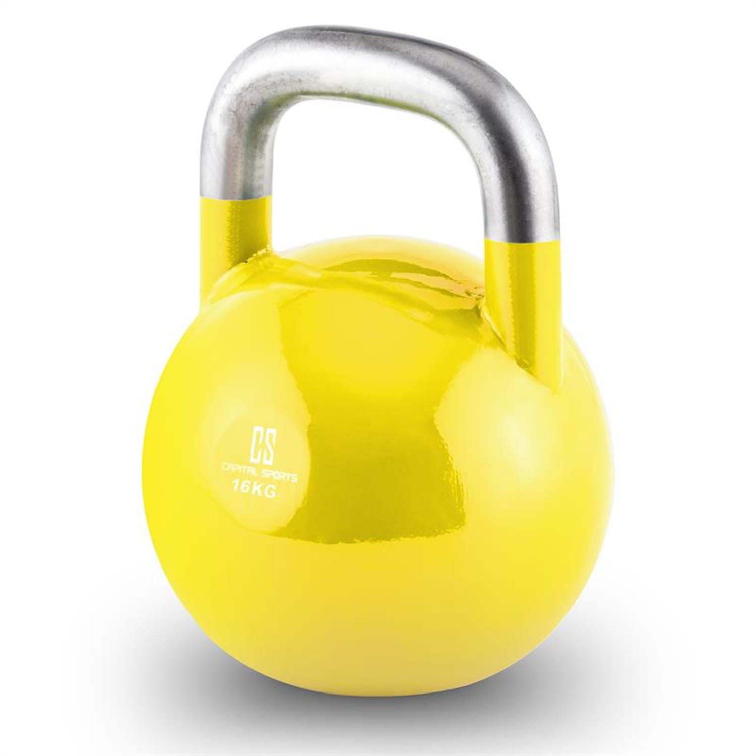 Compket Kettlebell haltère poids acier 16kg -jaune 16 kg