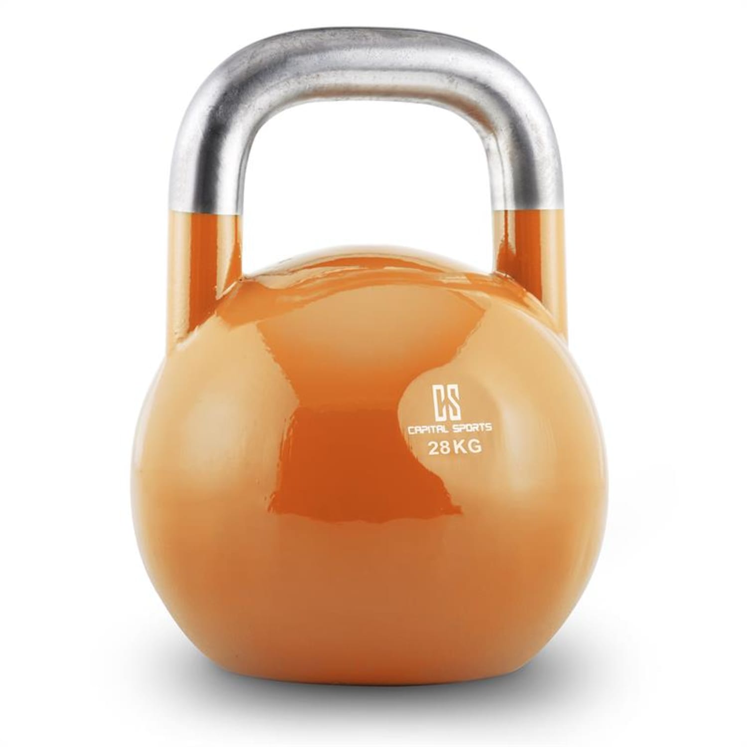 Compket Kettlebell haltère poids acier 28kg -orange 28 kg